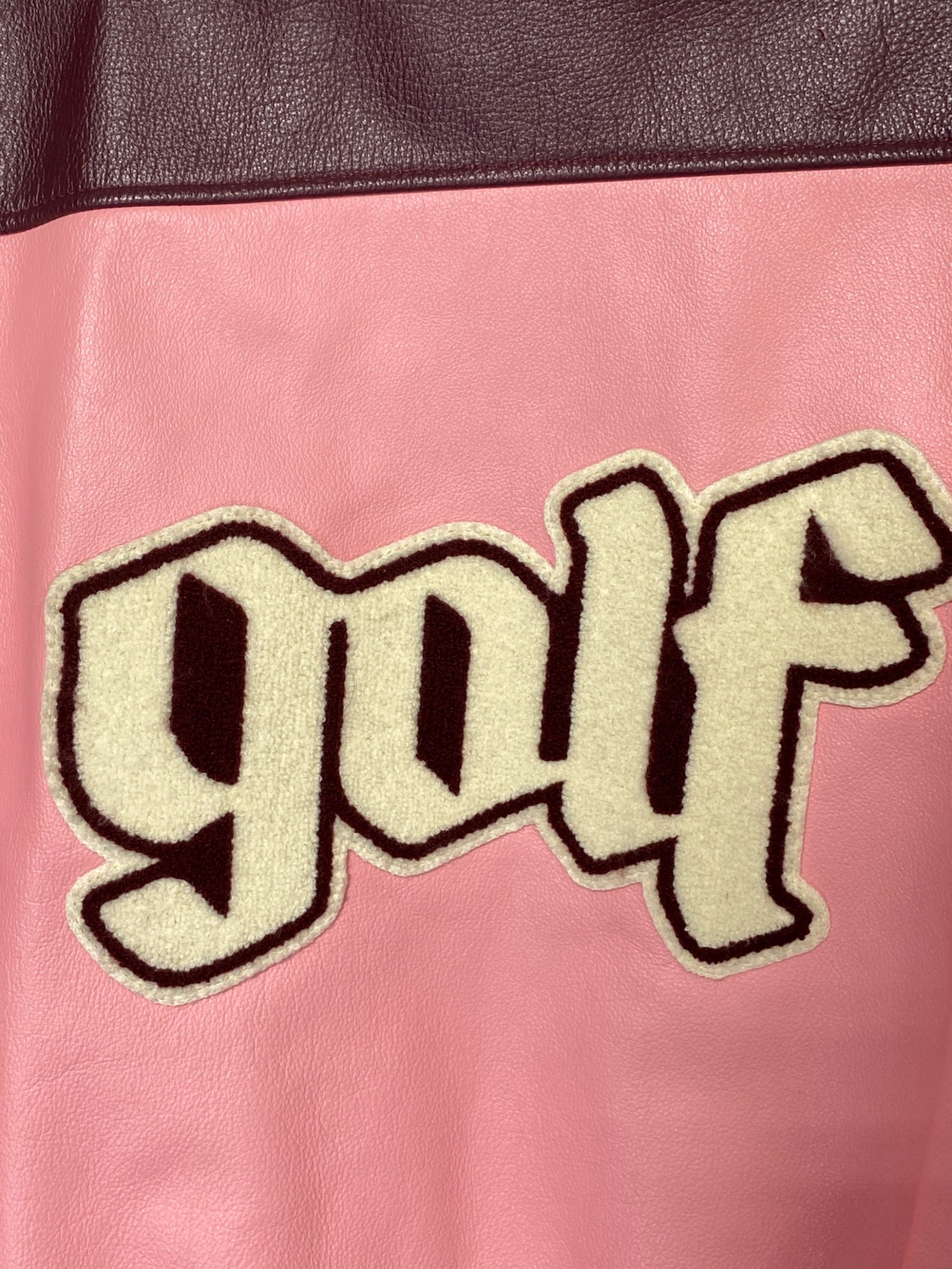 GOLF WANG (ゴルフワン) OLDE LEATHER JACKET ピンク サイズ:M