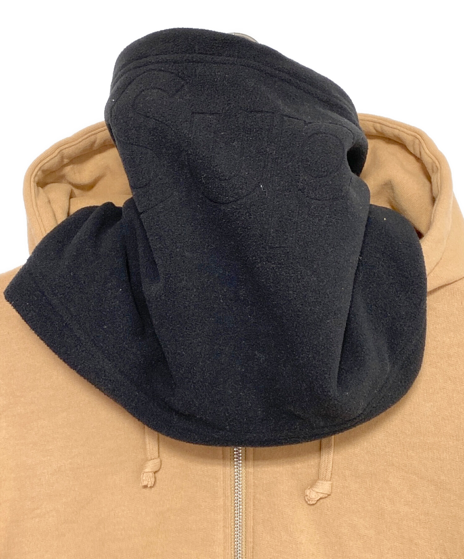 SUPREME (シュプリーム) Double Hooded Facemask Zip Up Hooded Sweatshirt ベージュ サイズ:S