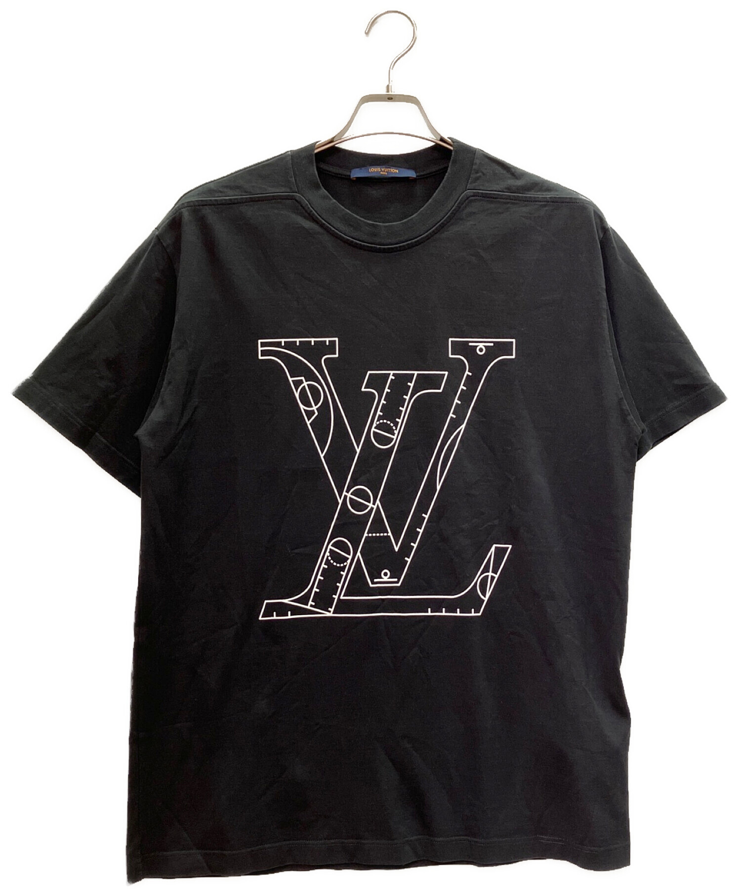 LOUIS VUITTON (ルイ ヴィトン) NBA (エヌビーエー) NBAプリントTシャツ ブラック サイズ:M