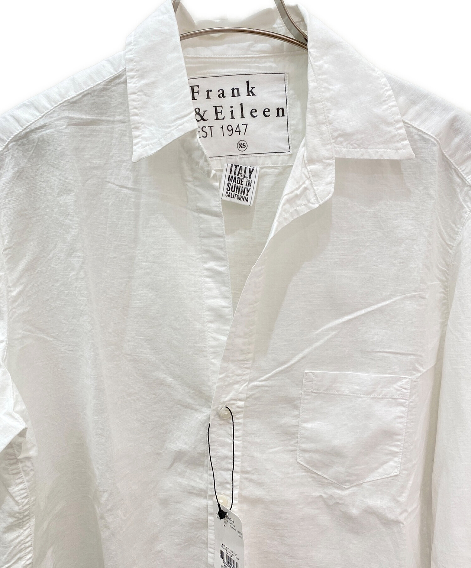 Frank&Eileen (フランクアンドアイリーン) コットンシャツ ホワイト サイズ:XS 未使用品