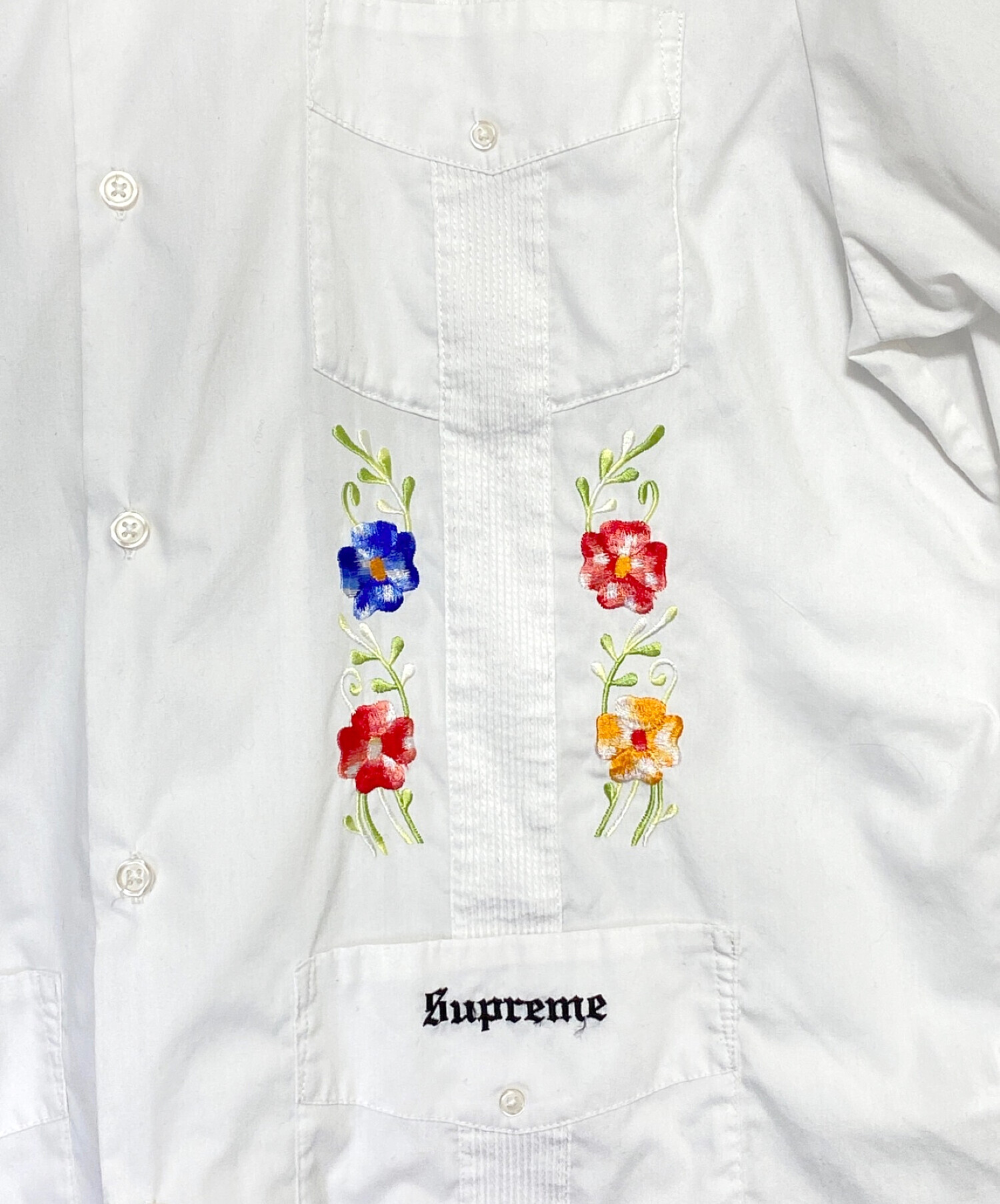 中古・古着通販】SUPREME (シュプリーム) Flowers Guayabera S/S Shirt ホワイト サイズ:L｜ブランド・古着通販  トレファク公式【TREFAC FASHION】スマホサイト