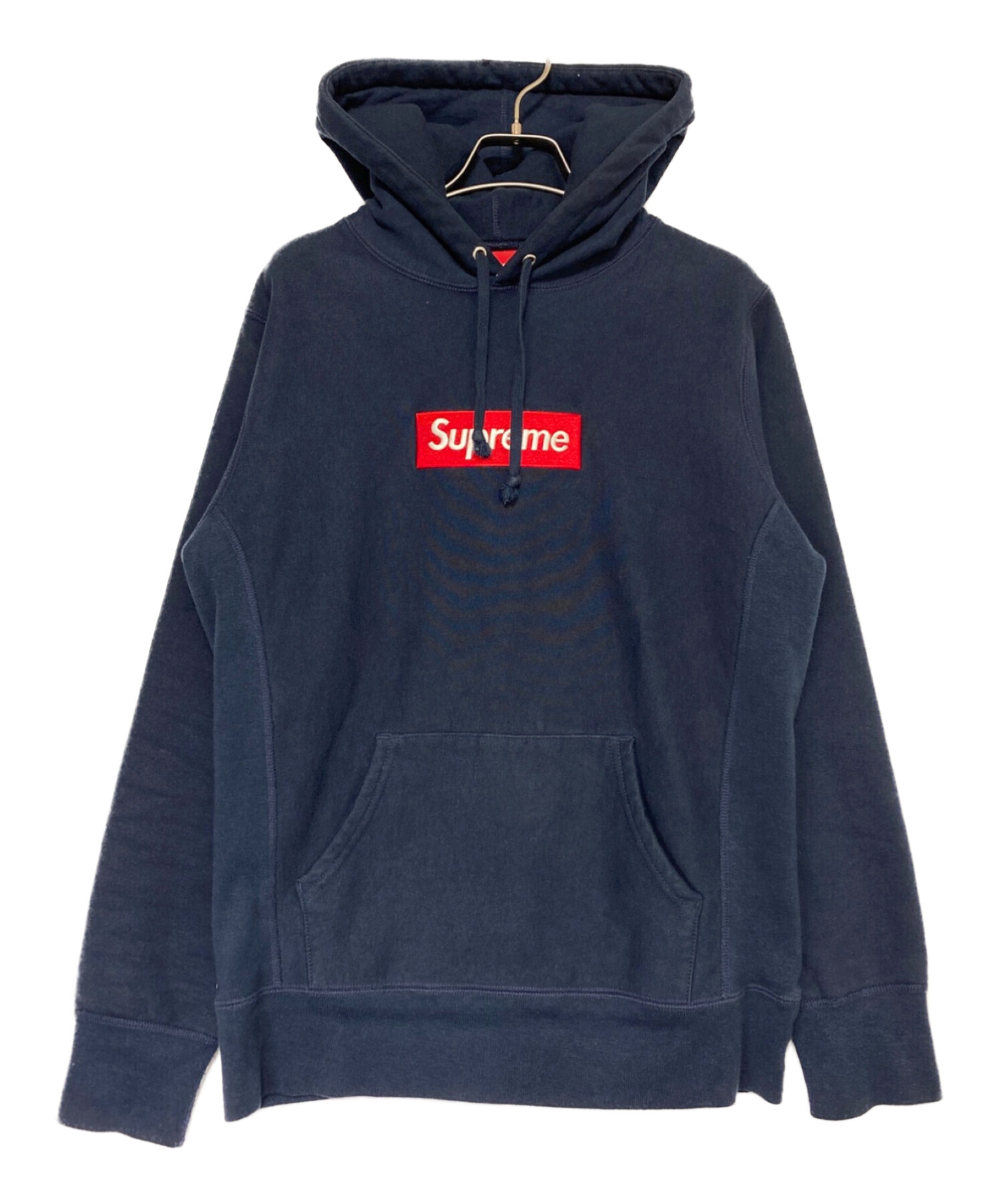 トップスSupreme box logo hoodie navy S