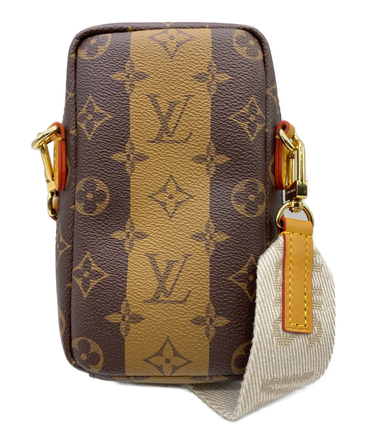 LOUIS VUITTON (ルイ ヴィトン) HUMAN MADE (ヒューマンメイド) DOUBLE PHONE POUCH ブラウン サイズ:-