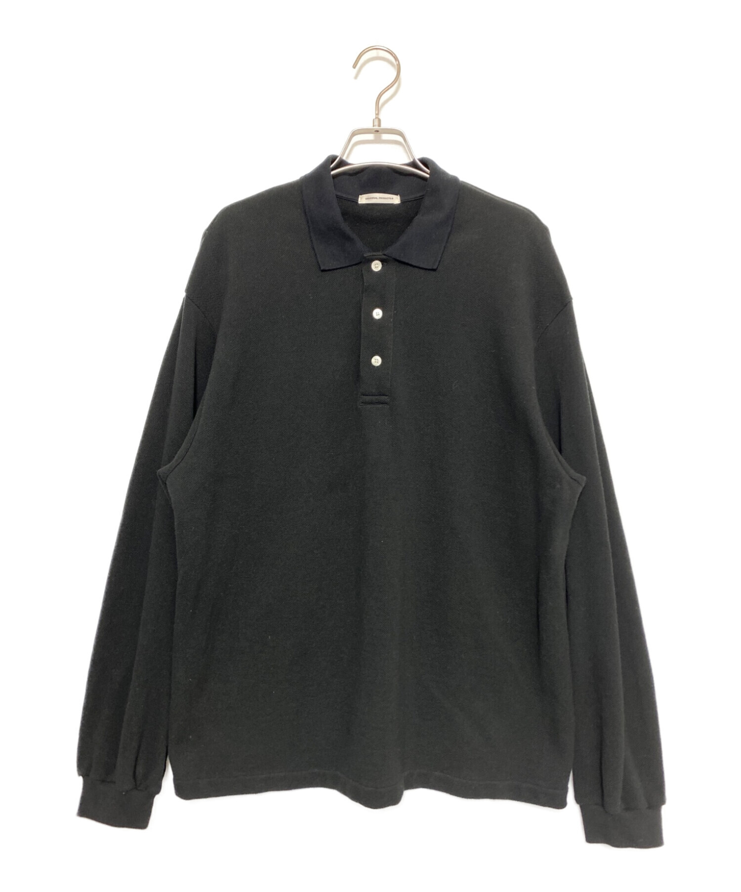 UNIVERSAL PRODUCTS. (ユニバーサルプロダクツ) PIQUET TERRY L/S POLO SHIRT ブラック サイズ:3