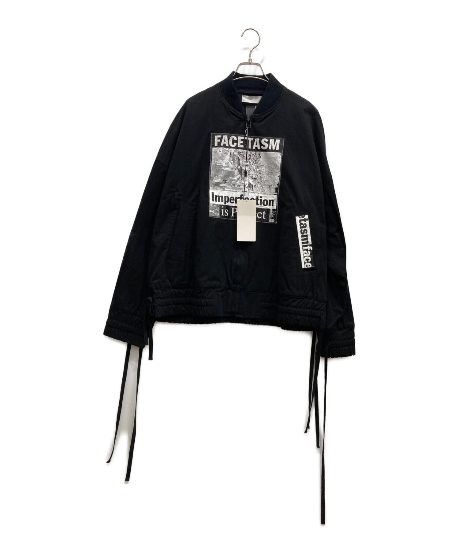 FACETASM (ファセッタズム) ボンバージャケット　プリント　　 YA-JK-M07ｼﾞｯﾌﾟ ブラック サイズ:4
