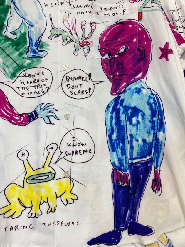 SUPREME (シュプリーム) Daniel Johnston (ダニエル・ジョンストン) Rayon S/S Shirt ホワイト サイズ:L