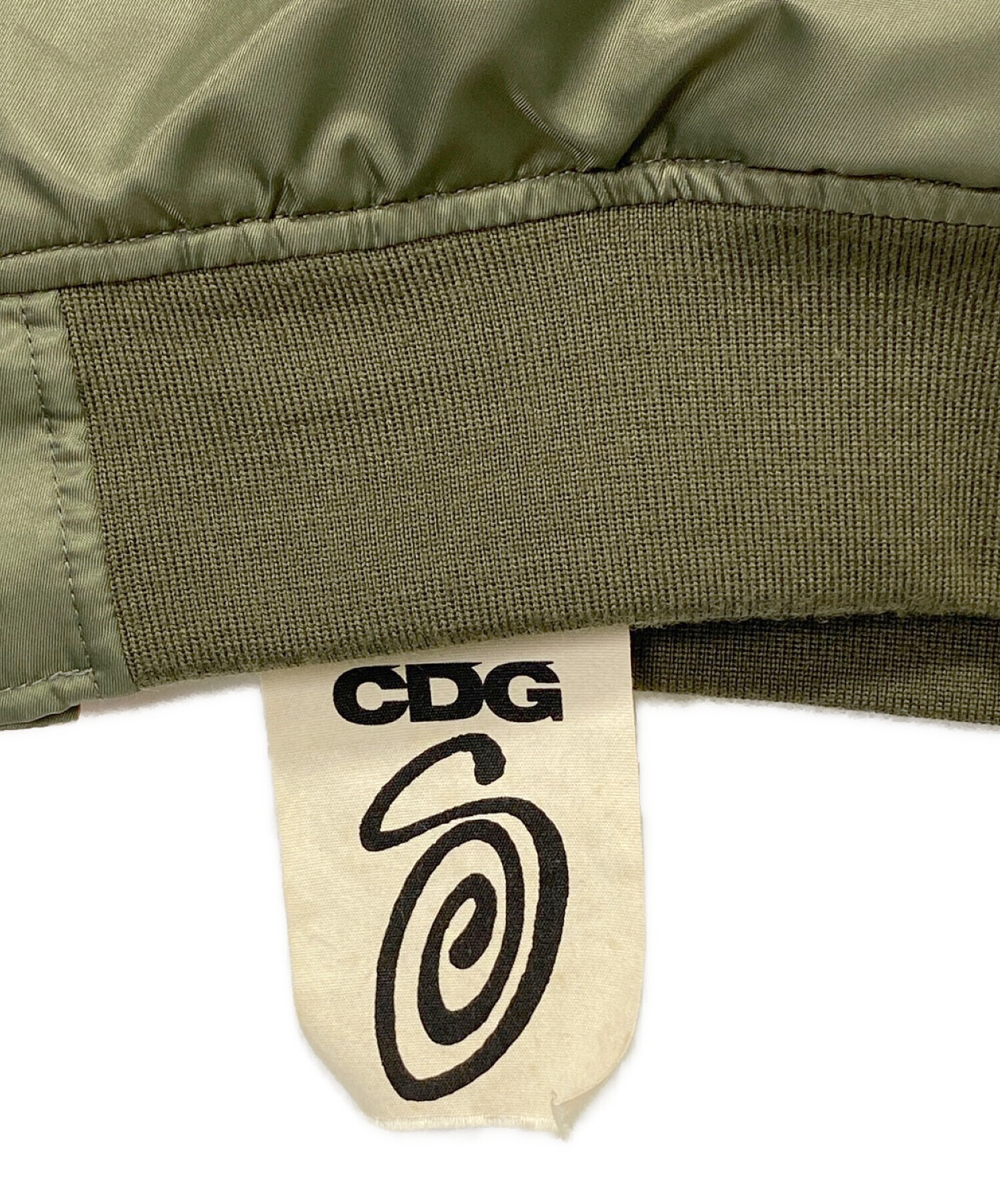 stussy (ステューシー) COMME des GARCONS (コムデギャルソン) 40th Anniversary CDG MA-1  Jacket カーキ サイズ:XL
