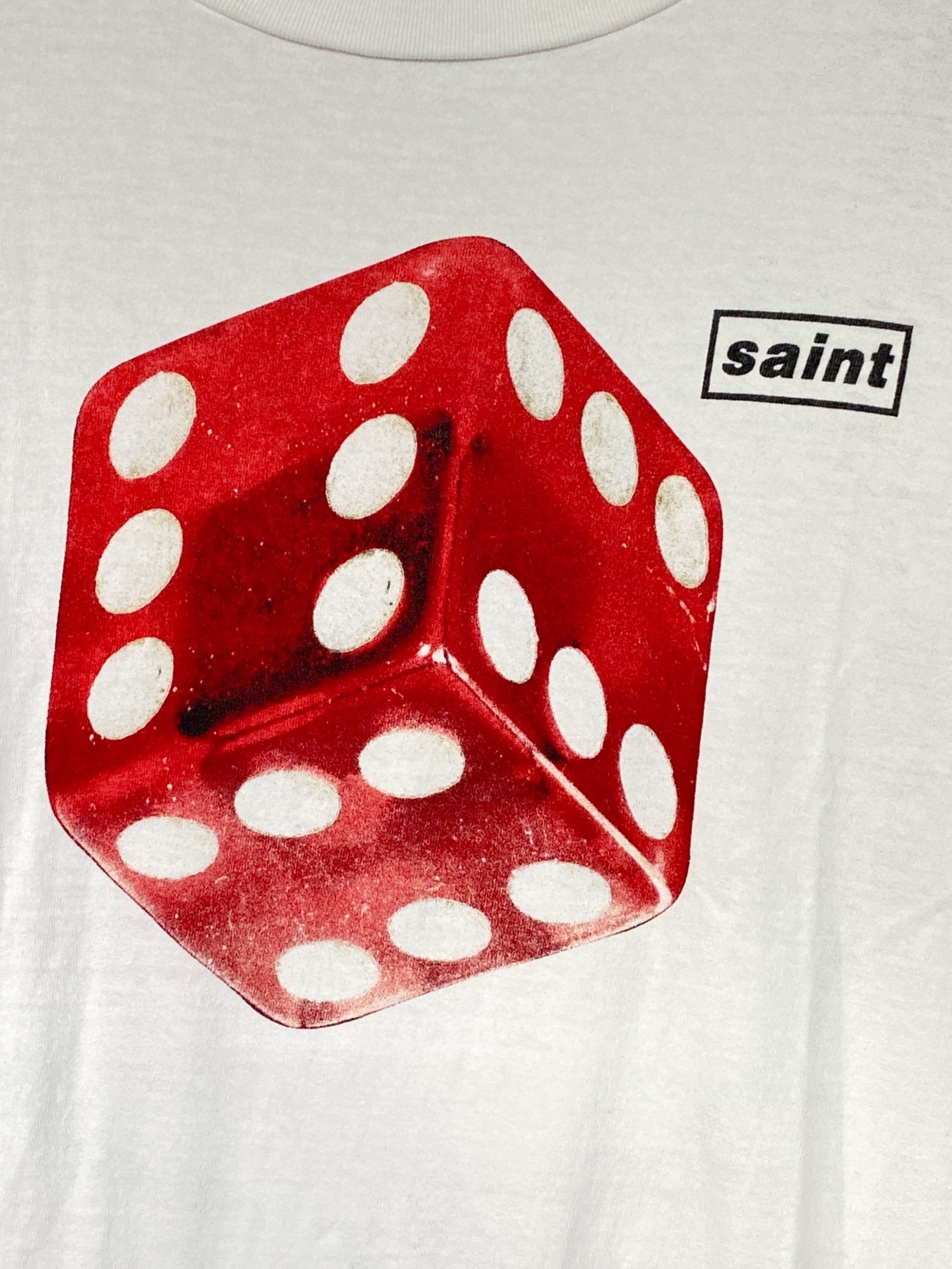 SAINT MICHAEL (セントマイケル) SS TEE/DICE ホワイト サイズ:XXXL