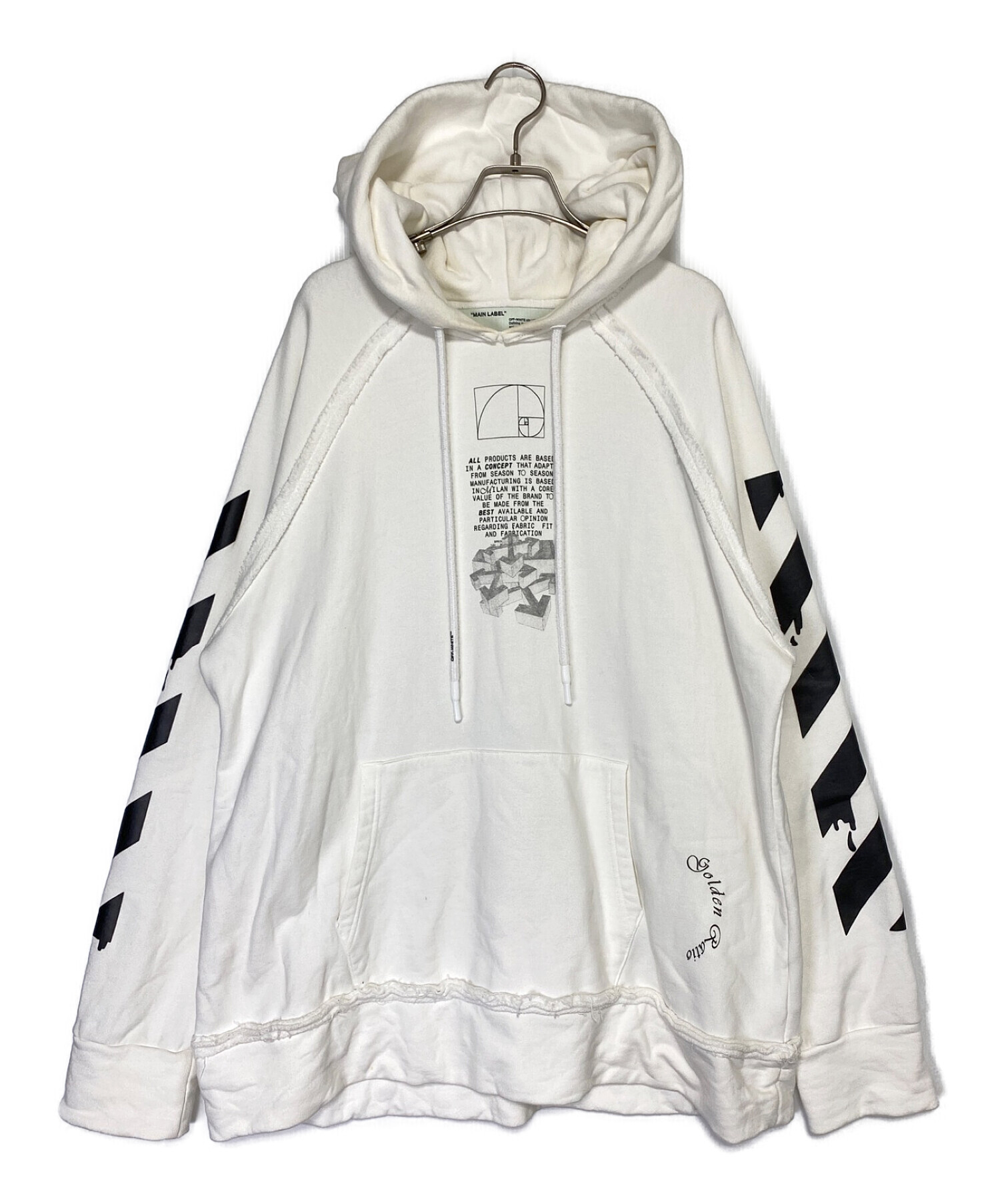 OFFWHITE (オフホワイト) Dripping Arrows Incomp Hoodie ホワイト サイズ:M