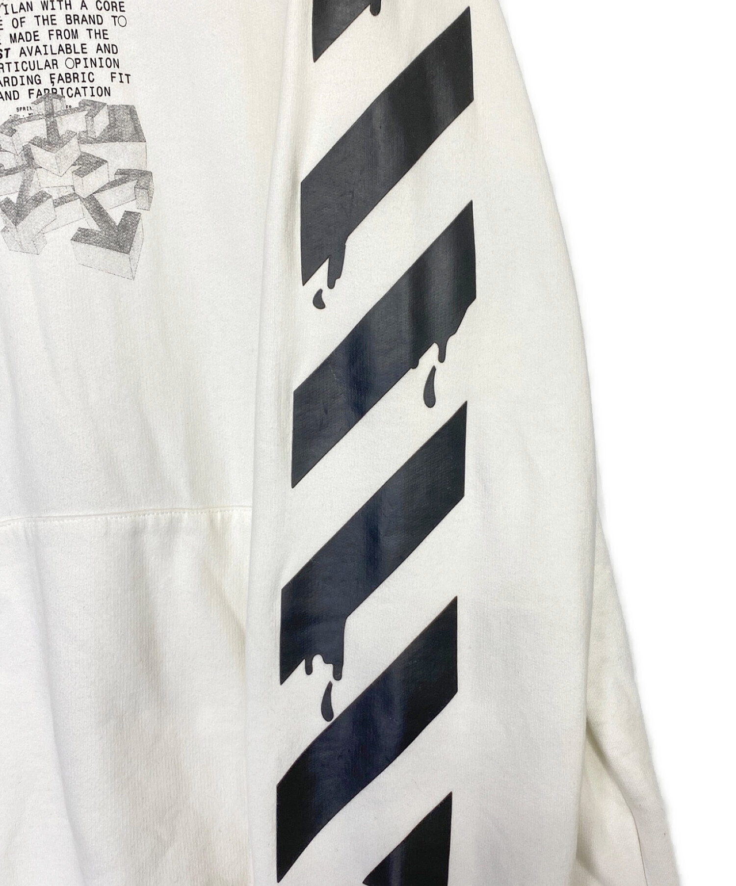 OFFWHITE (オフホワイト) Dripping Arrows Incomp Hoodie ホワイト サイズ:M