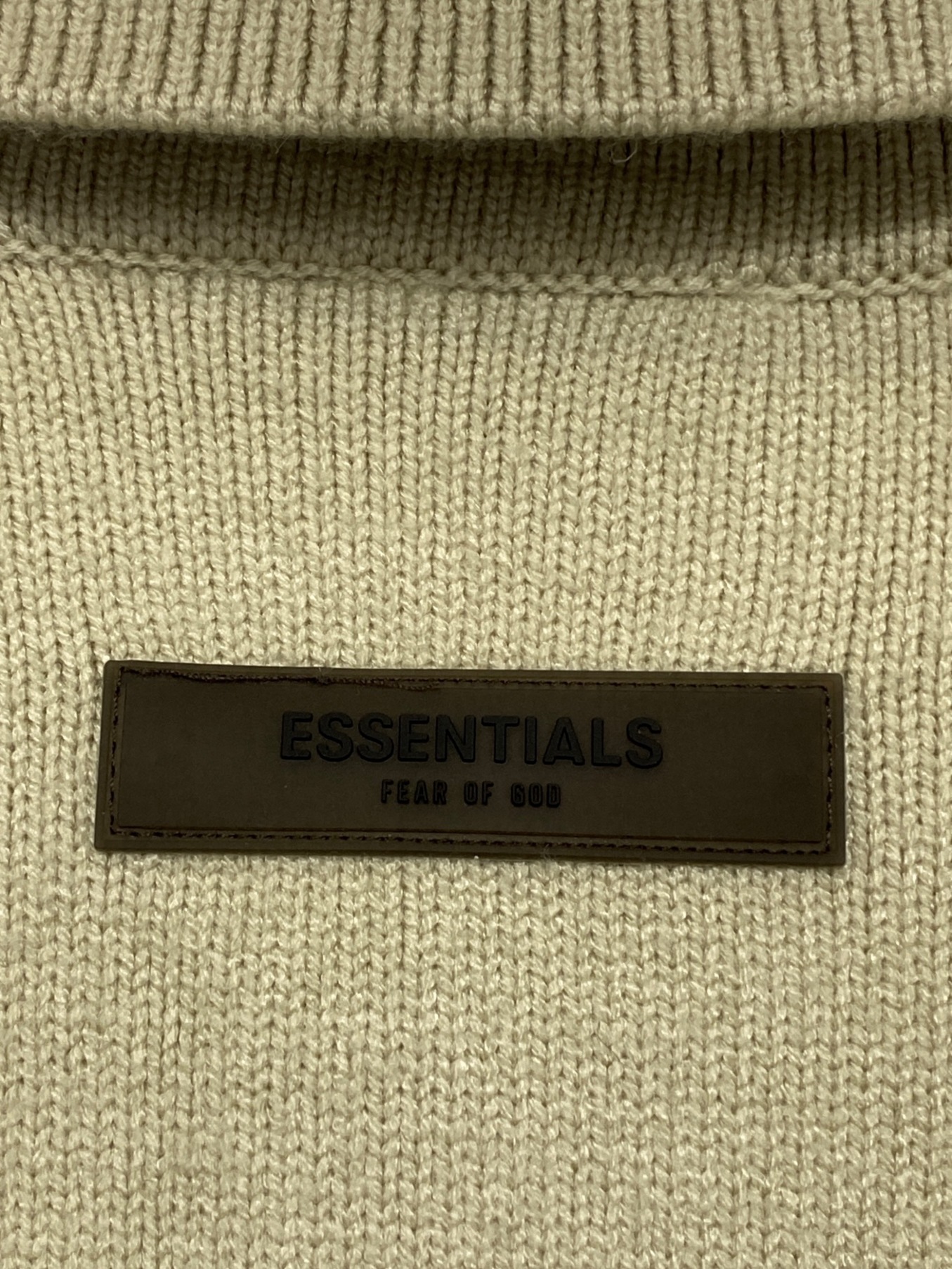 ESSENTIALS (エッセンシャルズ) ニットポロシャツ ベージュ サイズ:L