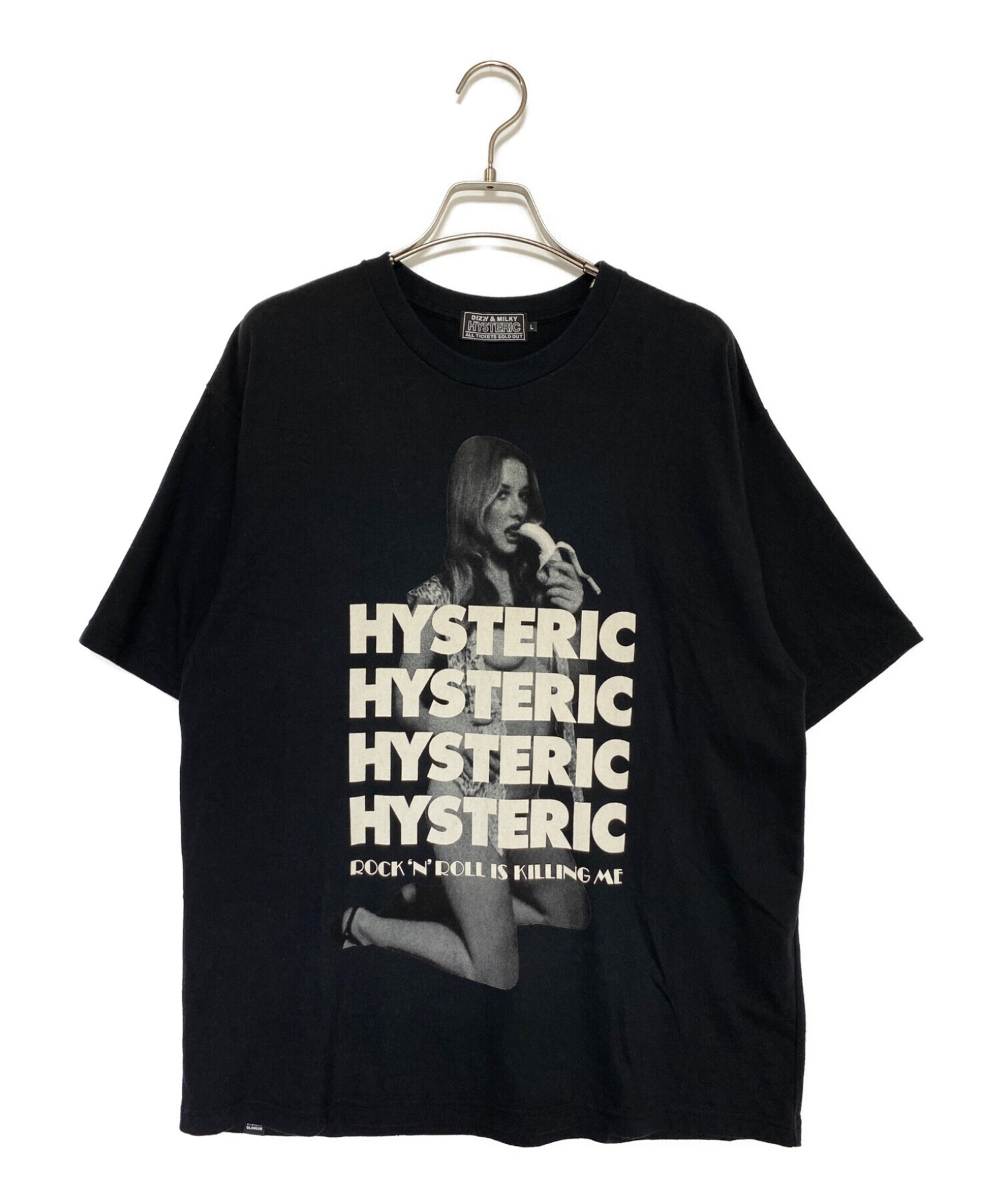 Hysteric Glamour (ヒステリックグラマー) MORNING LUCK Tee ブラック サイズ:L