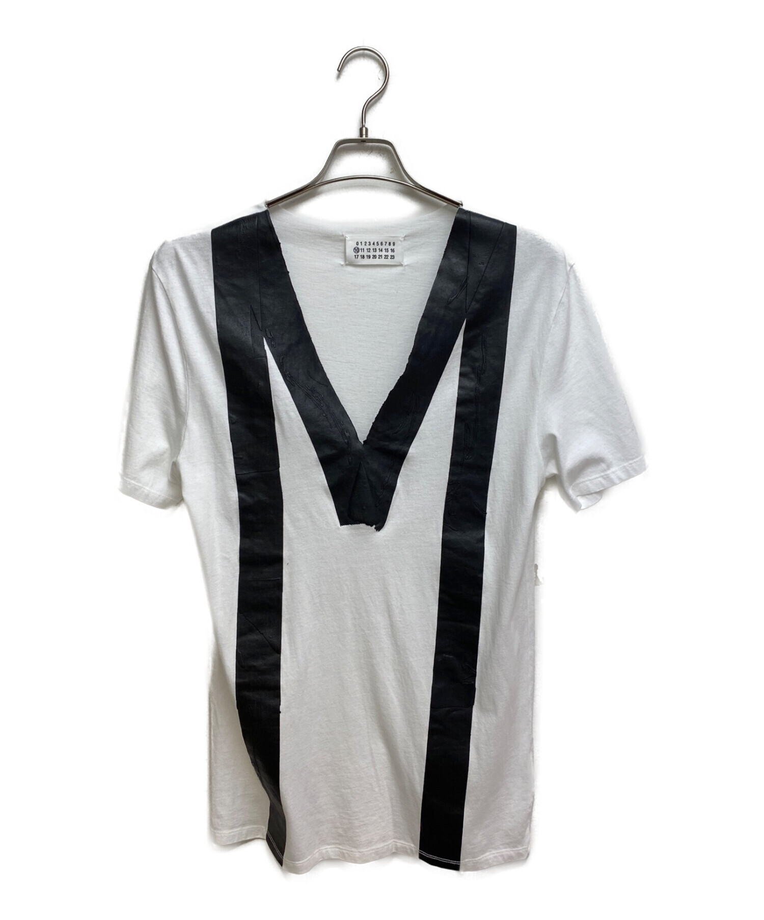 メゾンマルジェラ VネックTシャツ - Tシャツ/カットソー(半袖/袖なし)