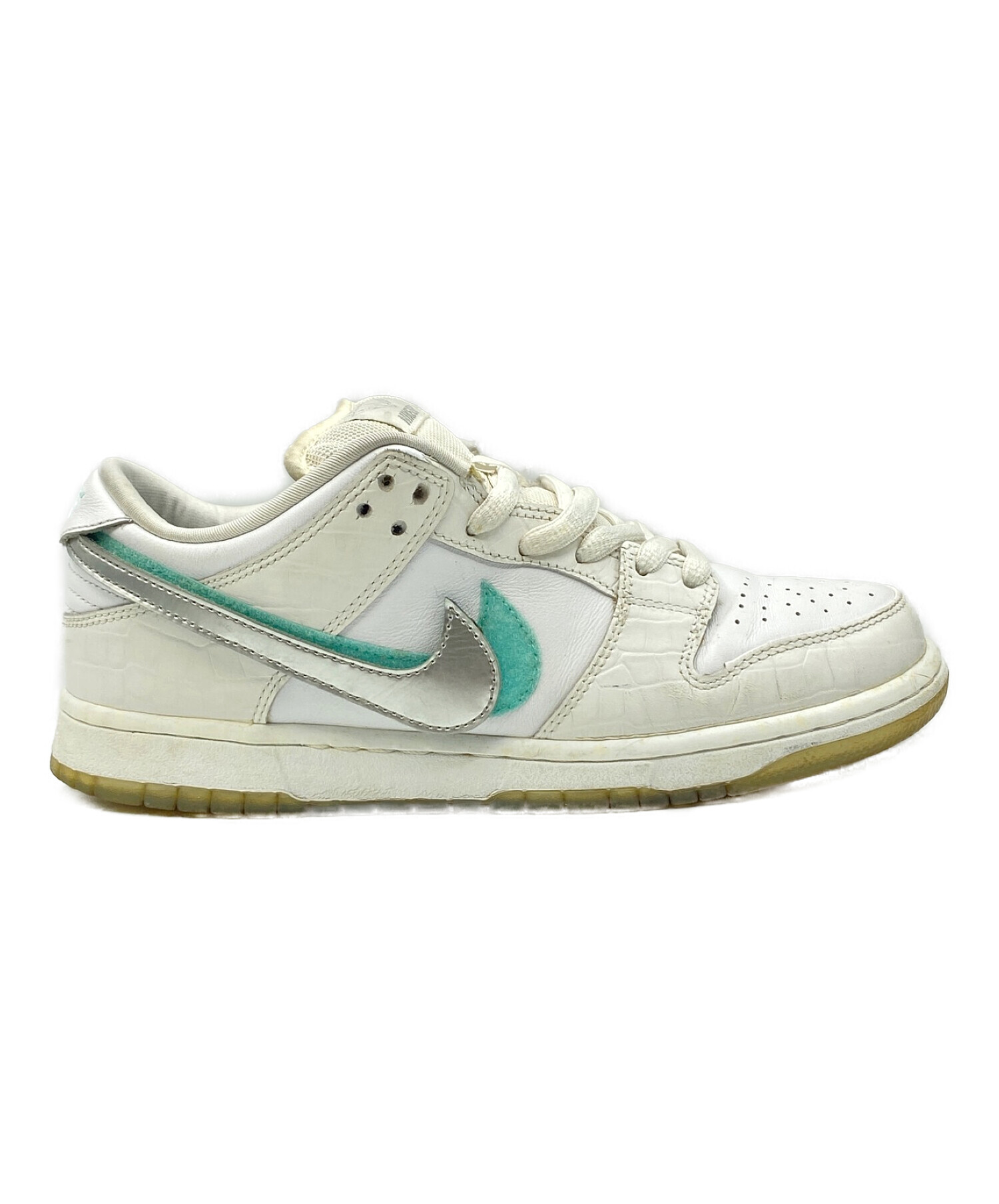 NIKE Diamond SUPPLY CO. (ダイヤモンドサプライ) SB DUNK LO WHITE TIFFANY  WHITE/CHROME-BLACK-TROPICAL TWIST ホワイト サイズ:26.5cm (US8.5)