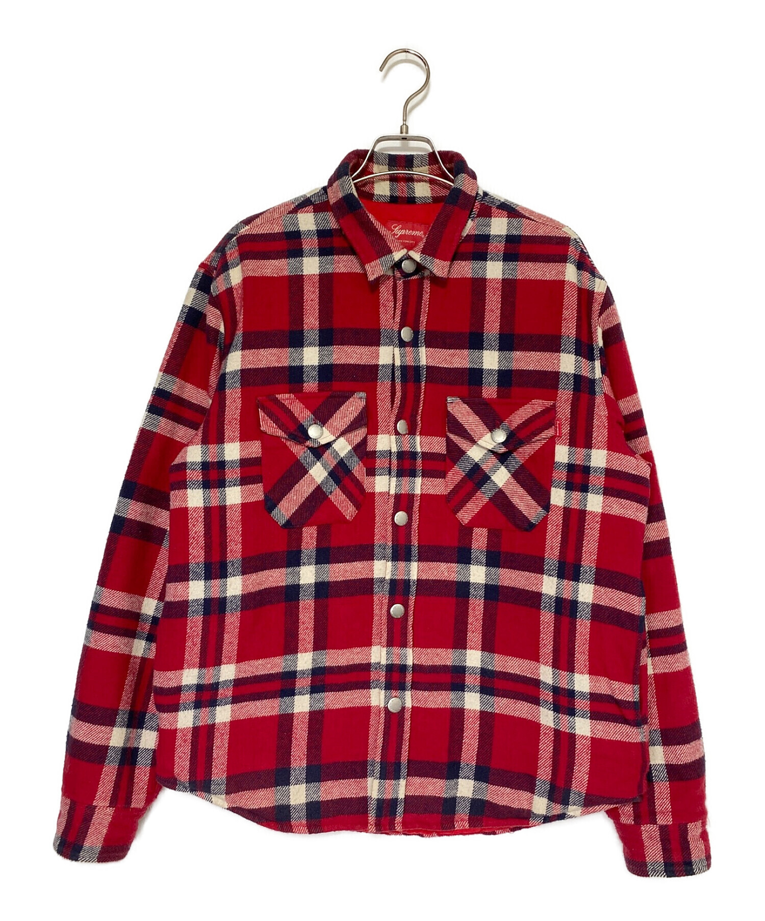 supreme 20aw quilted flannel shirt S-