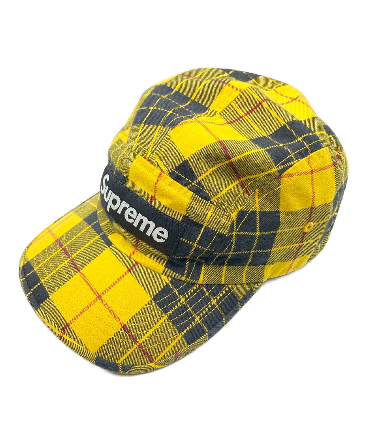 SUPREME (シュプリーム) Washed Chino Twill Camp Cap イエロー×ブラック サイズ:-