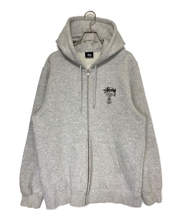 中古・古着通販】stussy (ステューシー) ジップパーカー ライトグレー サイズ:L｜ブランド・古着通販 トレファク公式【TREFAC  FASHION】スマホサイト