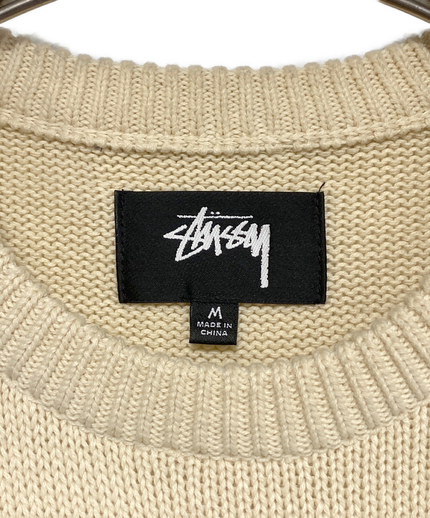 stussy (ステューシー) Curly S Sweater ベージュ サイズ:M