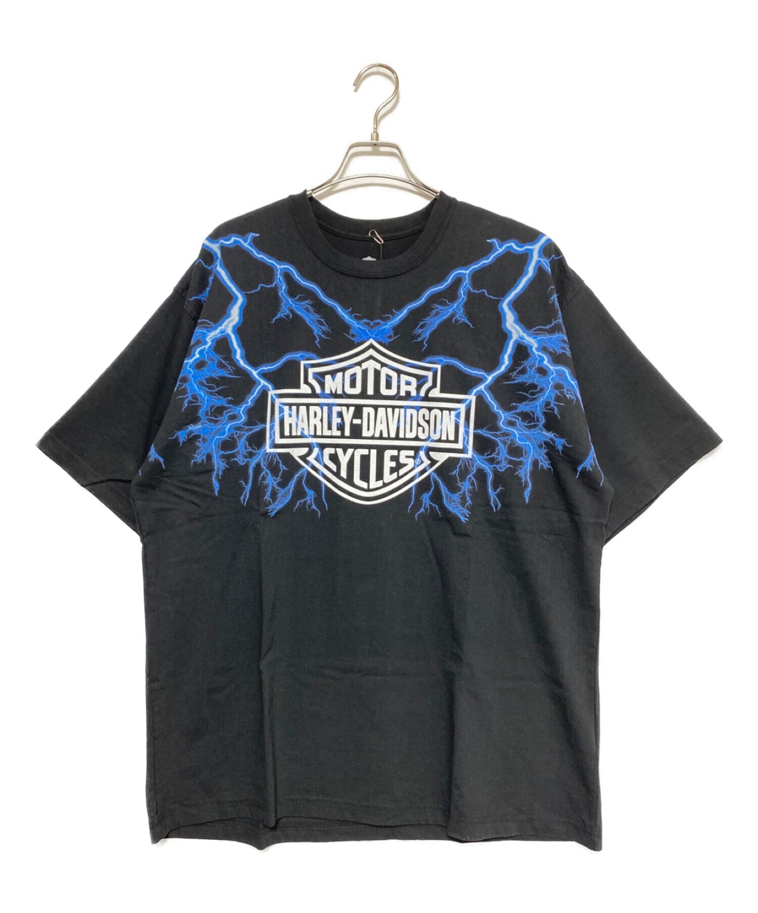 NEIGHBORHOOD (ネイバーフッド) HARLEY-DAVIDSON (ハーレーダビッドソン) H-D.CREWNECK ブラック×ブルー  サイズ:XL