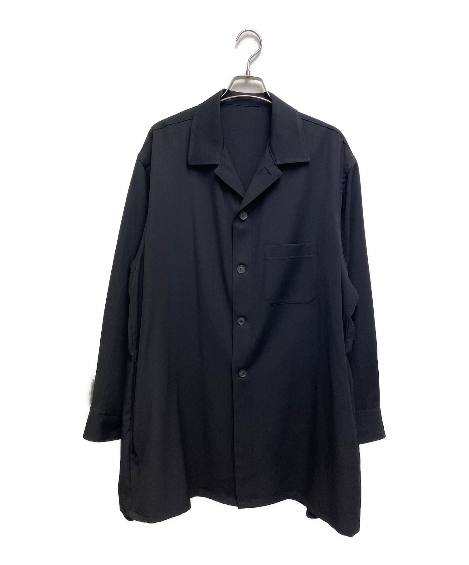 Yohji Yamamoto pour homme (ヨウジヤマモト プールオム) 16AW ウールギャバジンシャツ ブラック サイズ:1