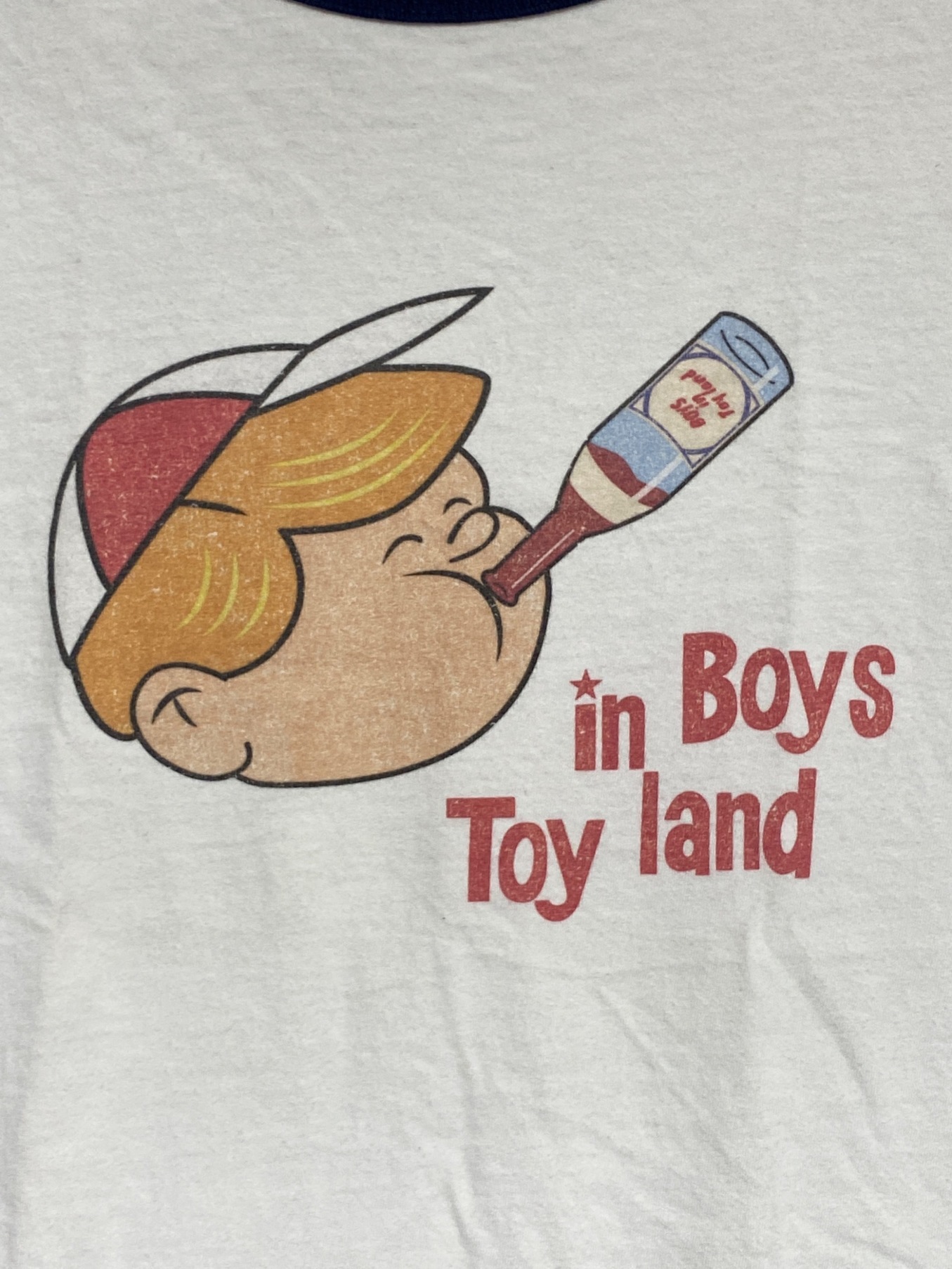 BOYS IN TOY LAND (ボーイズ イン トイランド) リンガーTシャツ ホワイト サイズ:M