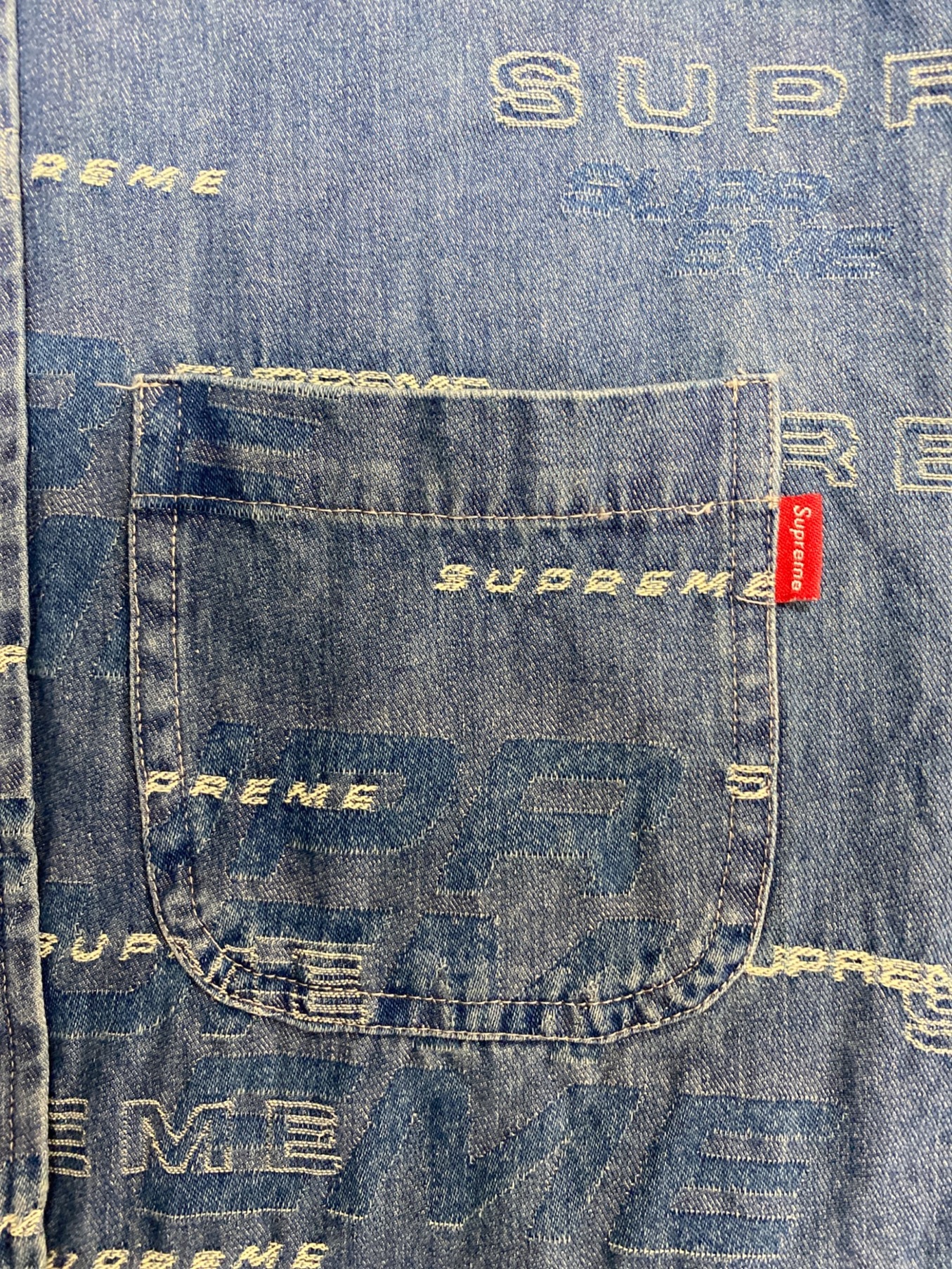 中古・古着通販】SUPREME (シュプリーム) Dimensions Logo Denim Shirt