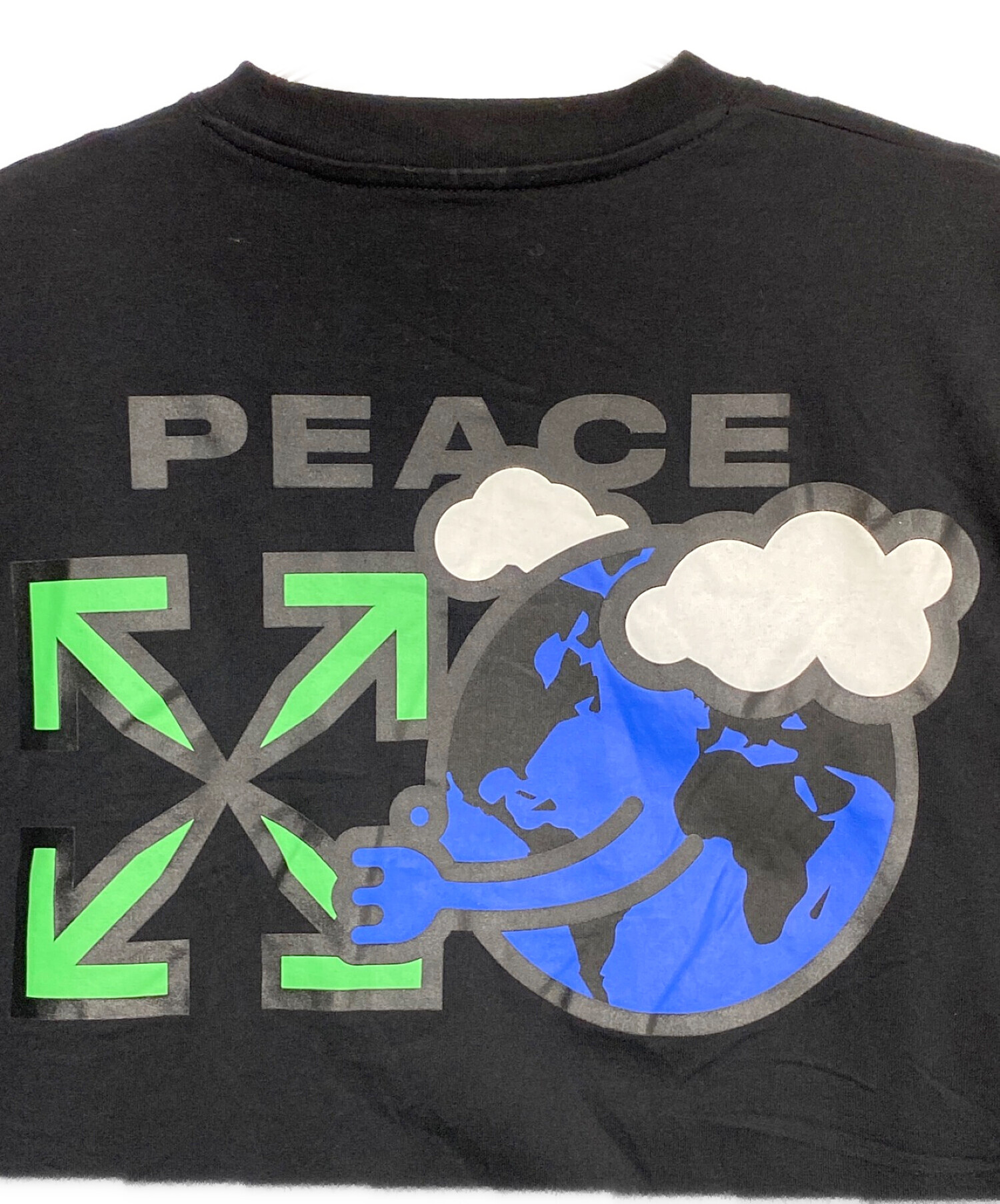 OFFWHITE (オフホワイト) PEACE WORLDWIDE ARROW S/S TEE ブラック サイズ:XS