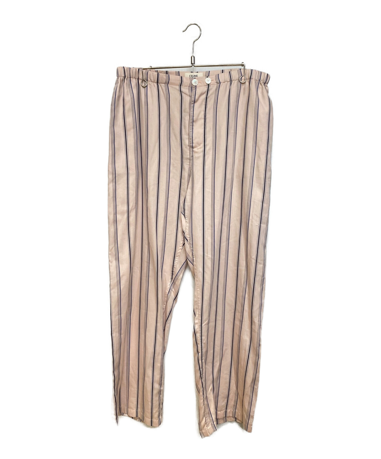 中古・古着通販】CELINE (セリーヌ) Striped Pajama Pants ピンク