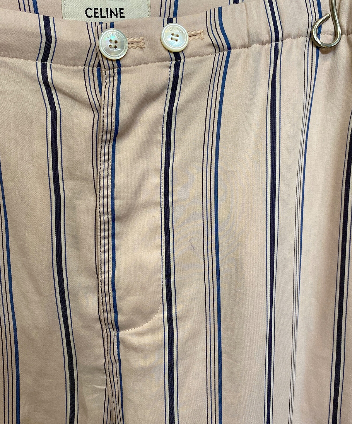中古・古着通販】CELINE (セリーヌ) Striped Pajama Pants ピンク