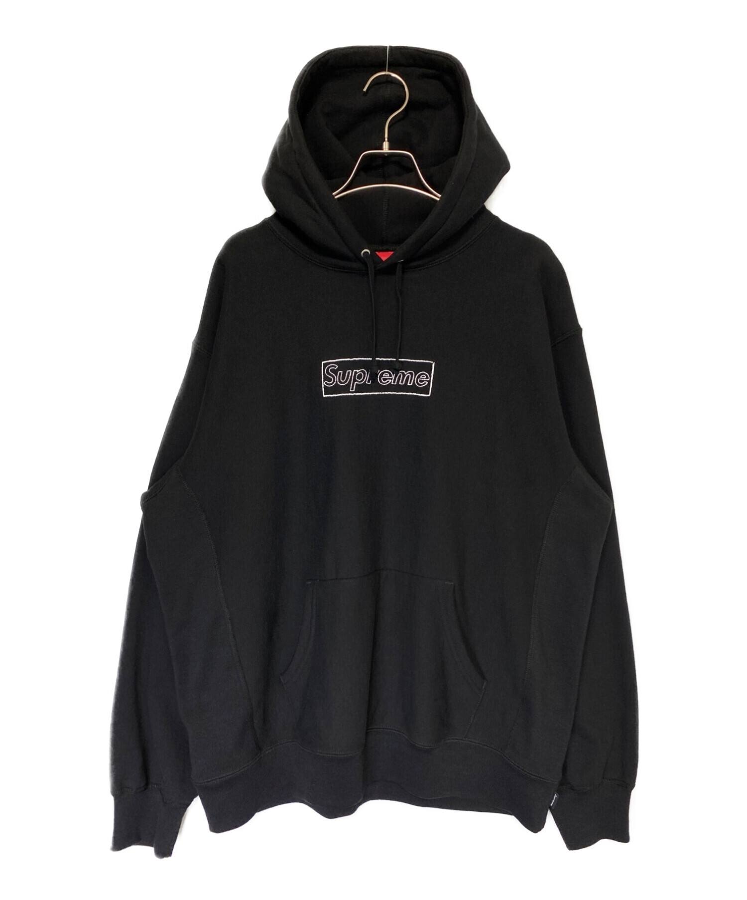 SUPREME (シュプリーム) KAWS (カウズ) KAWS Chalk Logo Hooded Sweatshirt ブラック サイズ:L