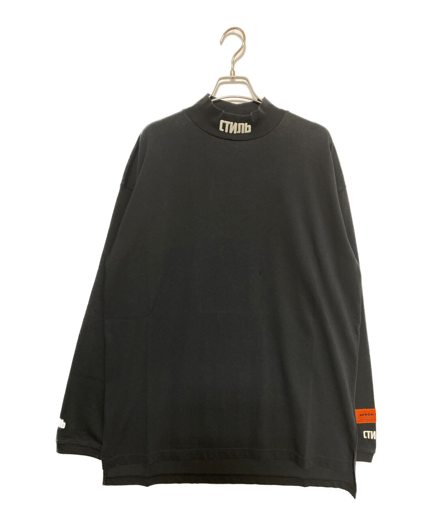 HERON PRESTON (ヘロンプレストン) LONG SLEEVE CTNMB TURTLENECK TEE ブラック サイズ:M