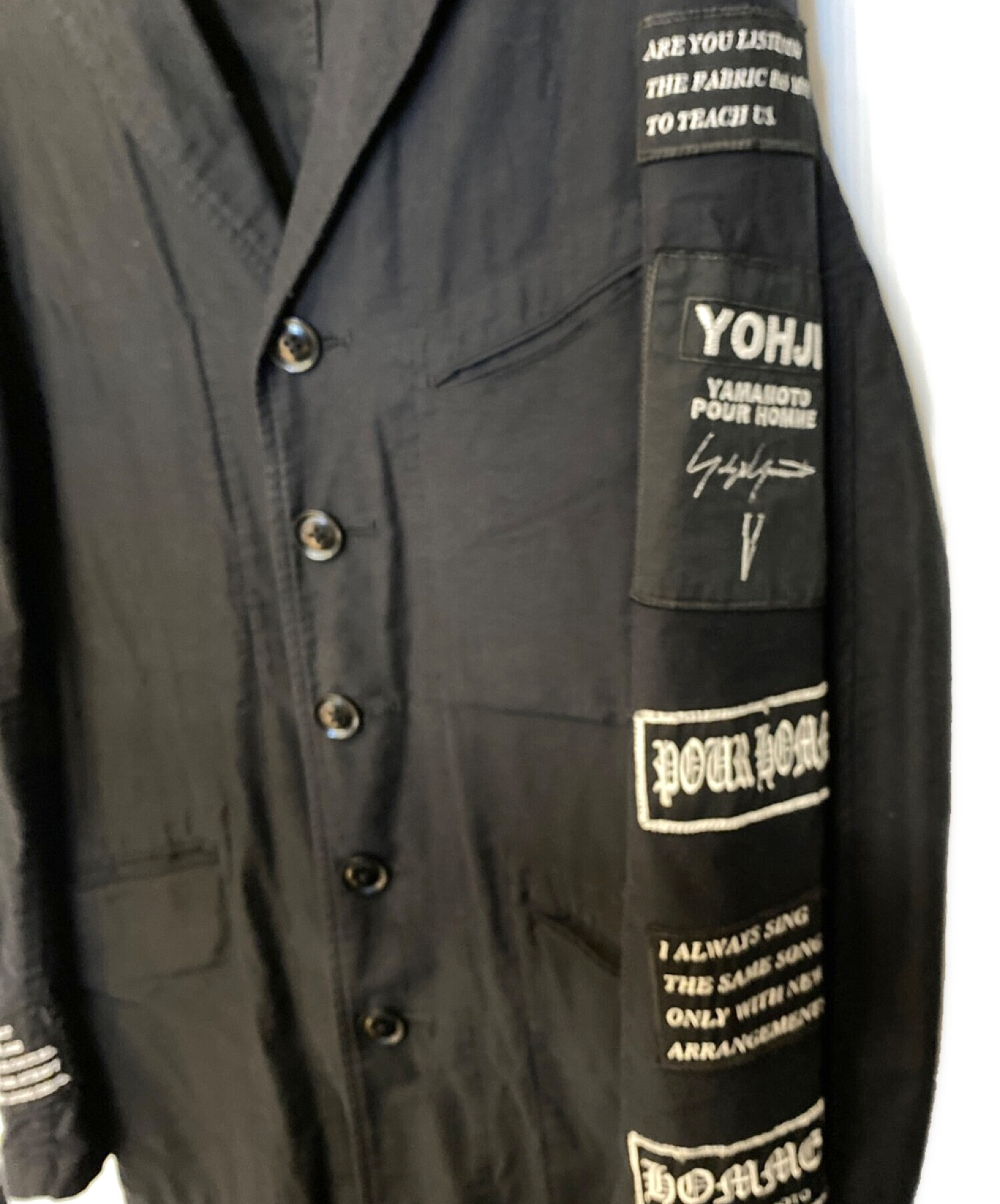 Yohji Yamamoto pour homme (ヨウジヤマモト プールオム) READYMADE (レディメイド) Picked Long  Jacket ブラック サイズ:2