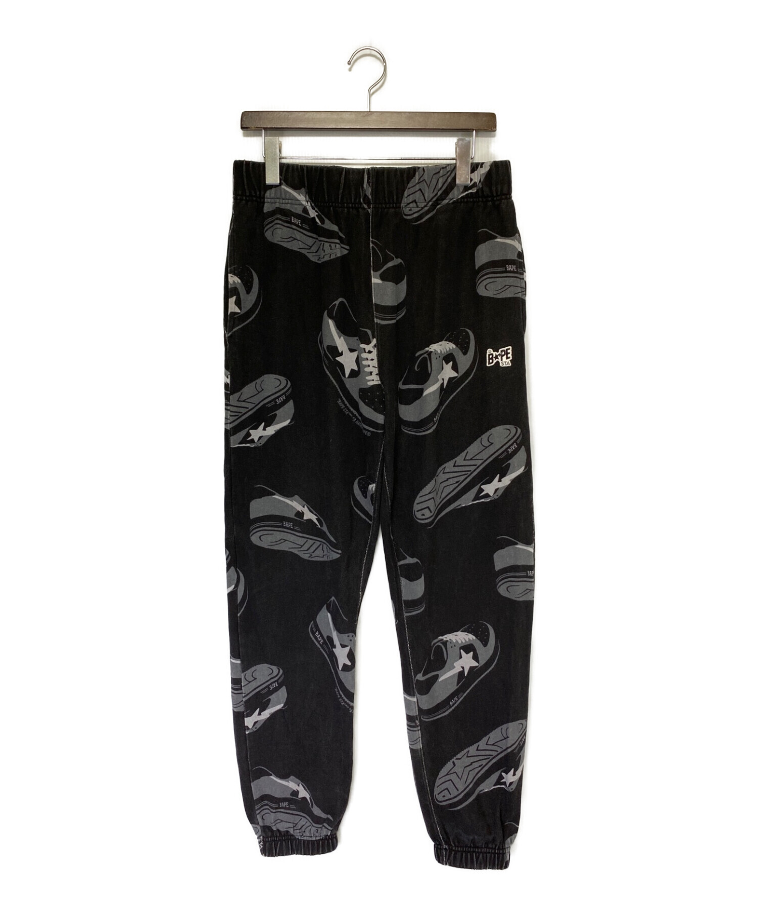 A BATHING APE (アベイシングエイプ) BAPE STA RANDOM SWEATPANTS グレー サイズ:SIZE M