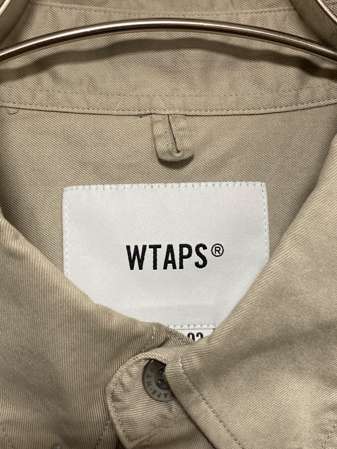 WTAPS (ダブルタップス) BD SS COTTON TWILL CANCLINI ボタンダウン 半袖 シャツ ベージュ サイズ:03