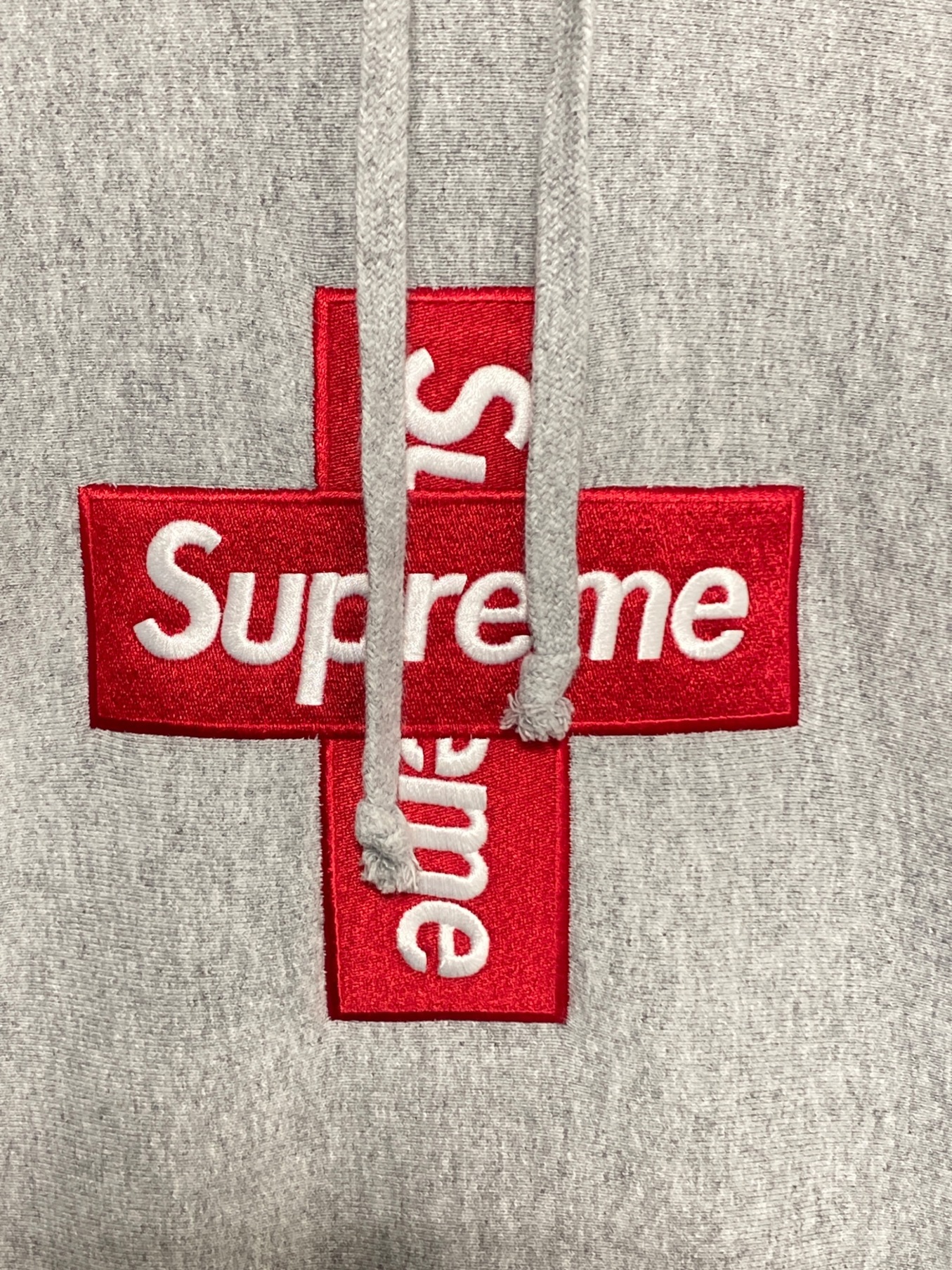 SUPREME (シュプリーム) Cross Box Logo Hooded Sweatshirt グレー サイズ:SIZE XL