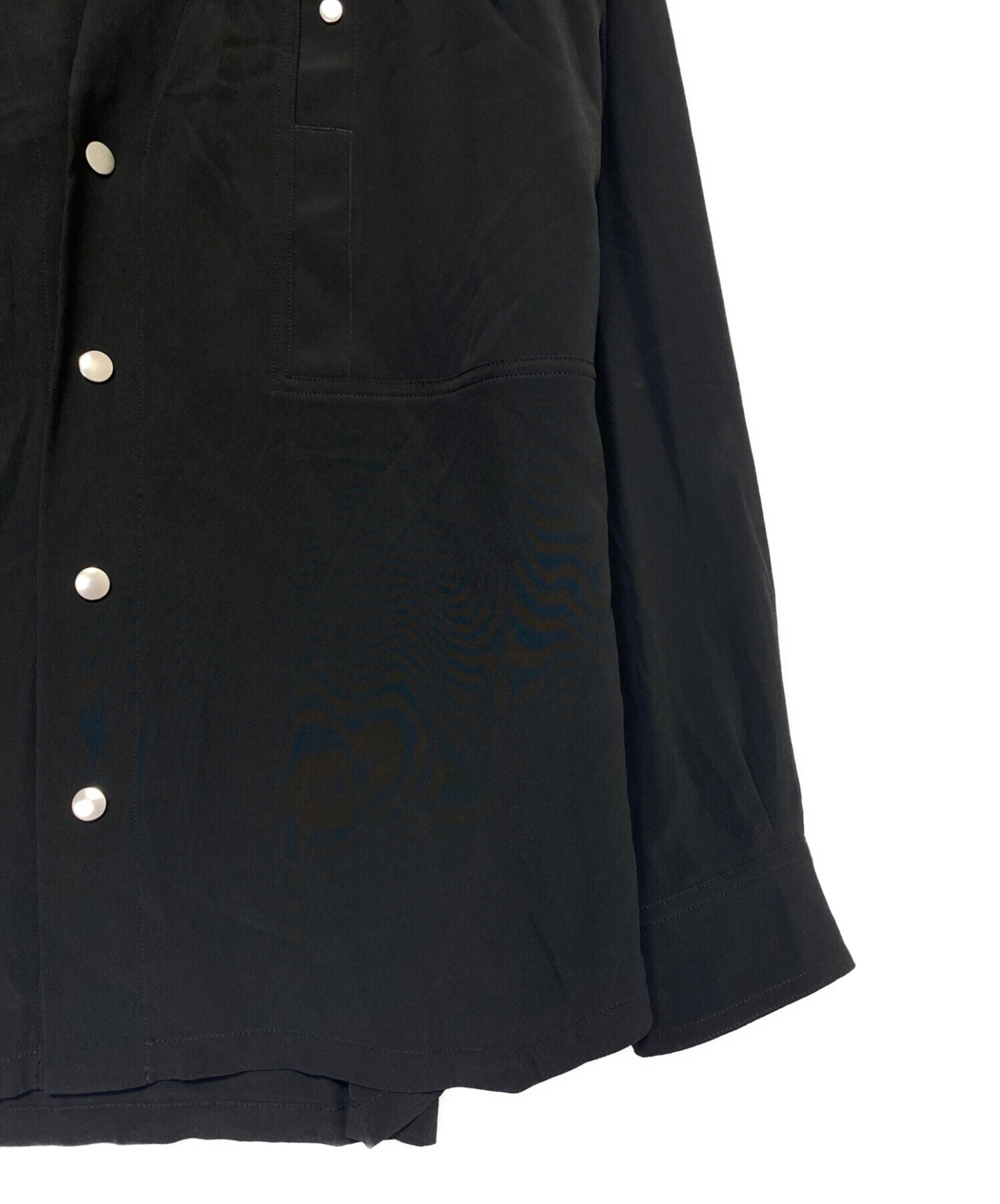 RICK OWENS (リック オウエンス) FOGPOCKET LARRY Shirt ブラック サイズ:SIZE 38