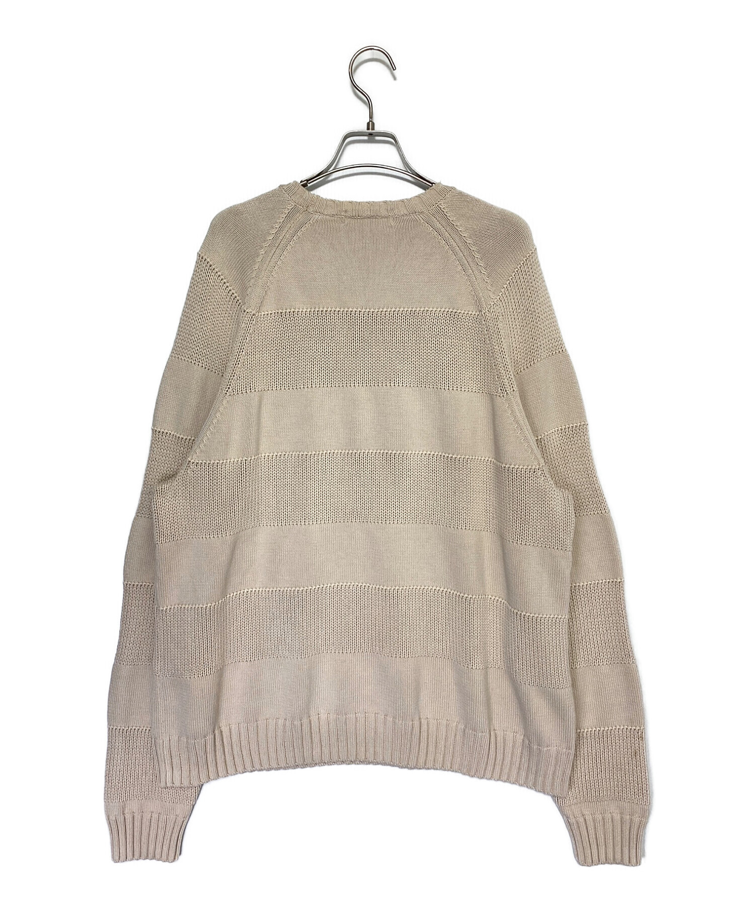 SUPREME (シュプリーム) Small Box Stripe Sweater ベージュ サイズ:L