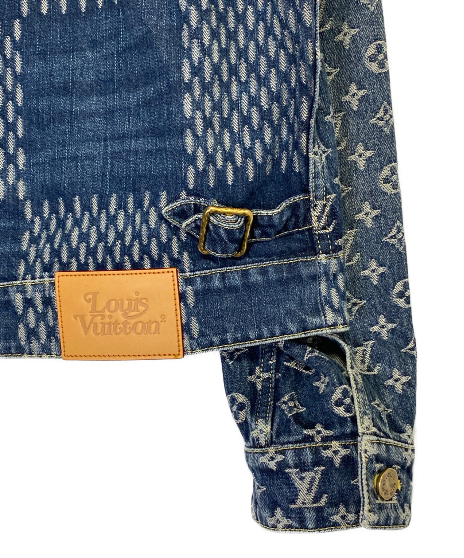 LOUIS VUITTON GIANT DAMIER WAVES MONOGRAM DENIM JACKET – SECOND