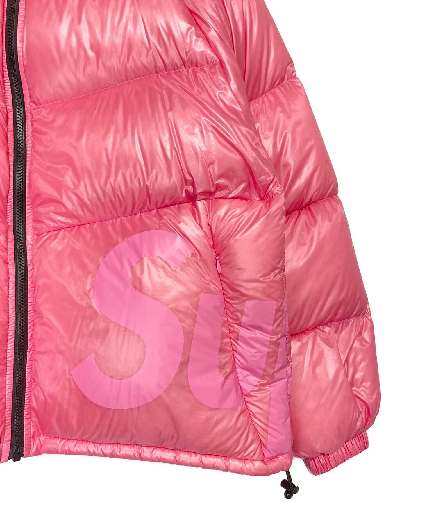 SUPREME (シュプリーム) HOODED DOWN JACKET ピンク サイズ:M