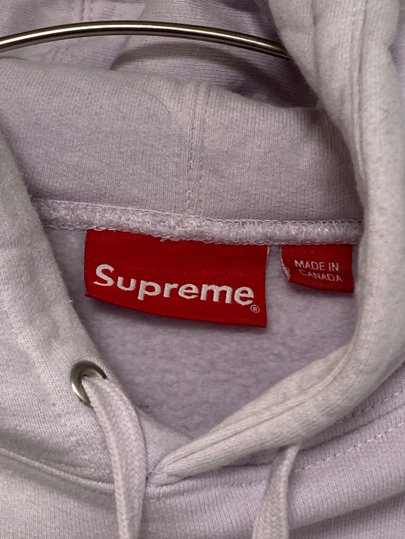 中古・古着通販】SUPREME (シュプリーム) CORNER LABEL HOODED SWEATSHIRT ラベンダー  サイズ:S｜ブランド・古着通販 トレファク公式【TREFAC FASHION】スマホサイト