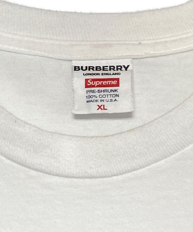 SUPREME (シュプリーム) BURBERRY (バーバリー) BOX LOGO Tシャツ ホワイト サイズ:XL