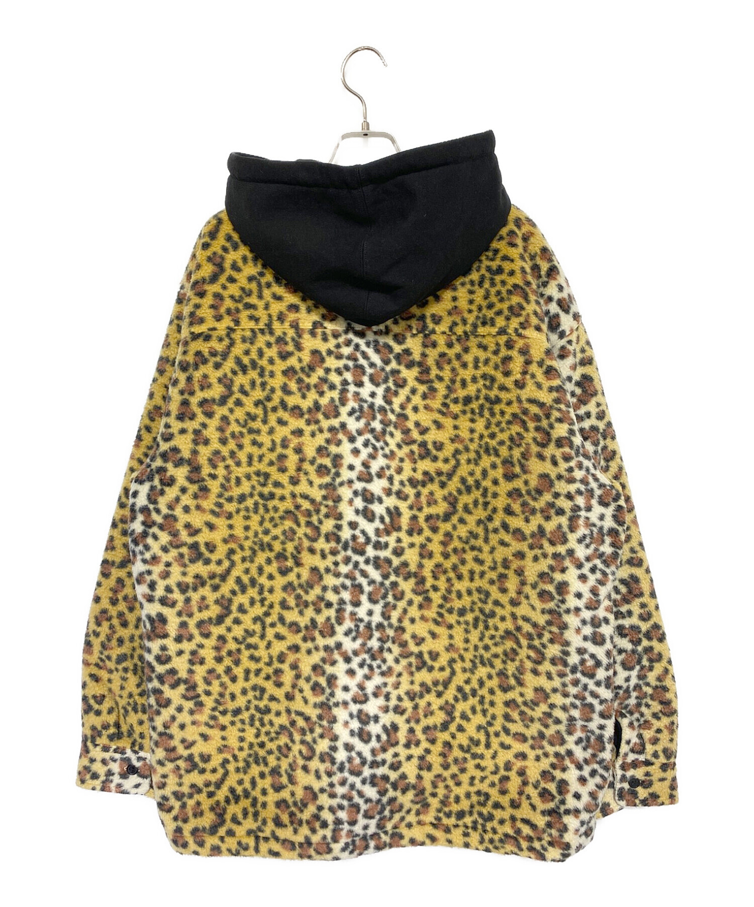 カラーブラウンレパードSupreme Fleece zip up hooded shirt　　XL