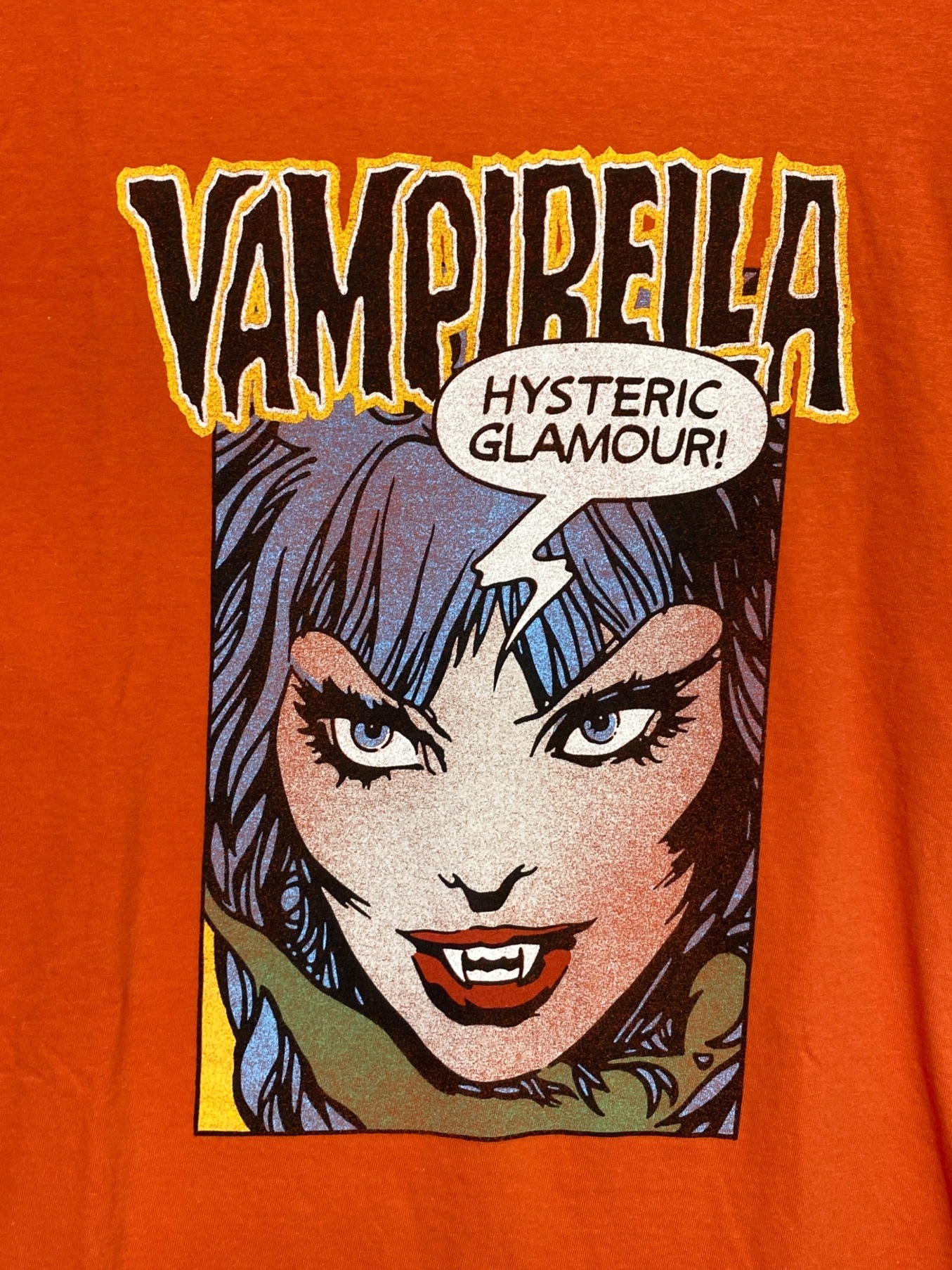 Hysteric Glamour (ヒステリックグラマー) VAMPIRELLA/CAUGHT DEMONS TEE オレンジ サイズ:XL