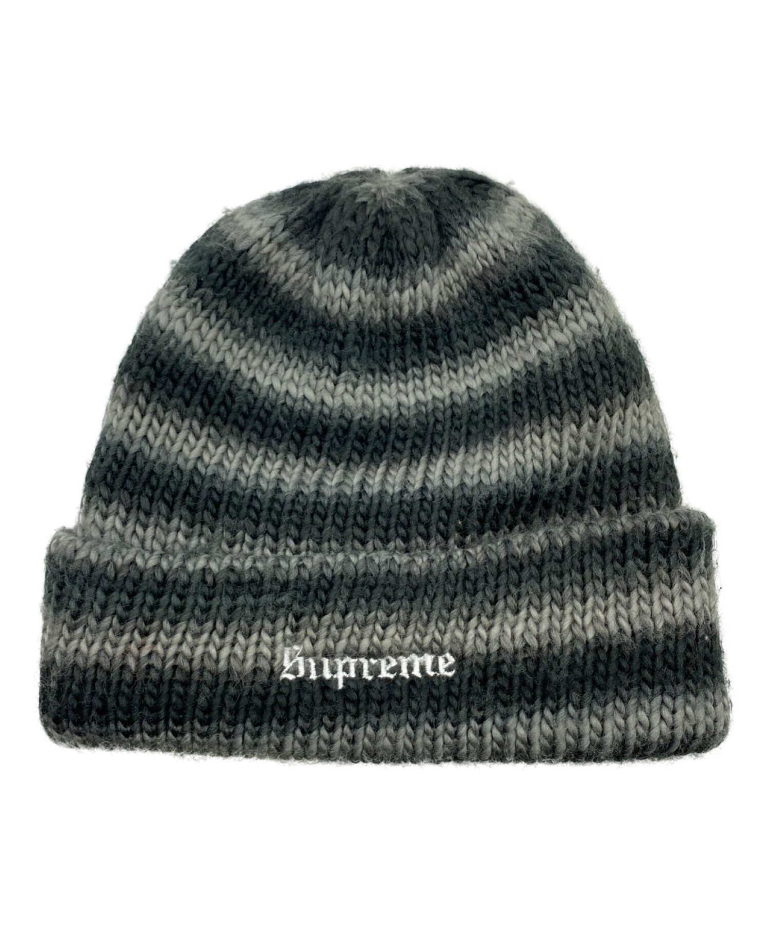 SUPREME (シュプリーム) Ombre Stripe Beanie グレー サイズ:-