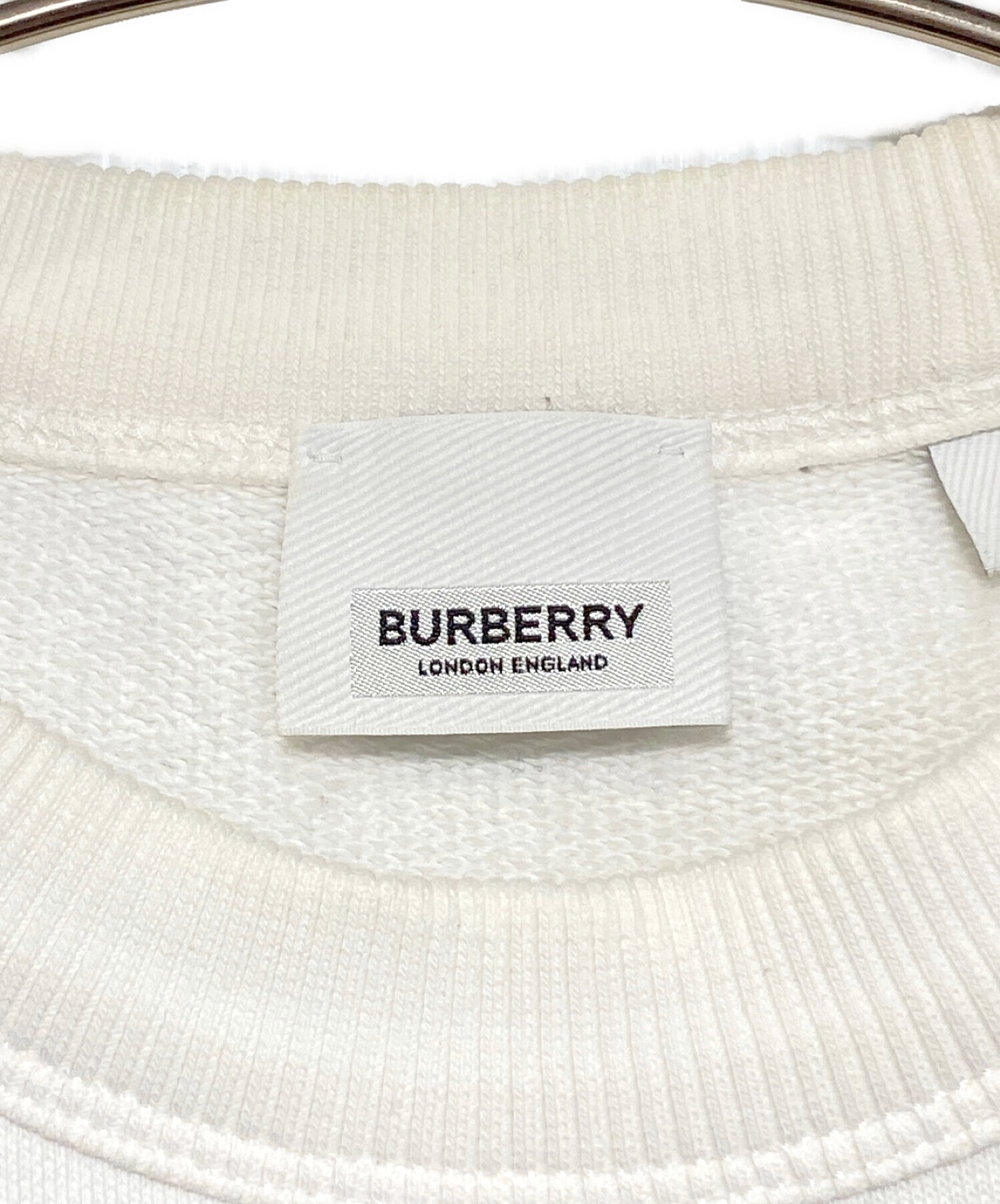 中古・古着通販】BURBERRY (バーバリー) スウェット ホワイト サイズ:M