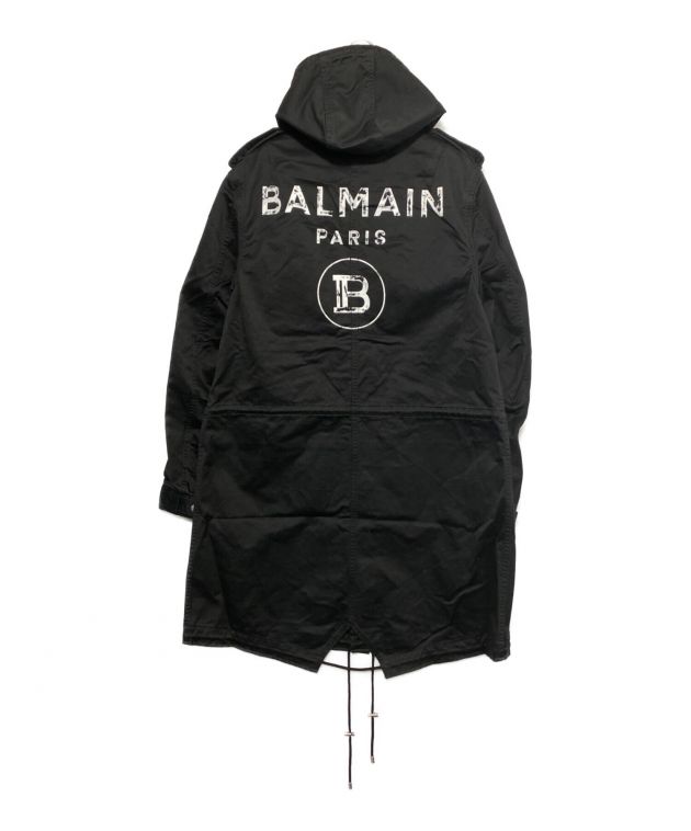 中古・古着通販】BALMAIN (バルマン) バックロゴプリントモッズコート ブラック サイズ:48｜ブランド・古着通販 トレファク公式【TREFAC  FASHION】スマホサイト