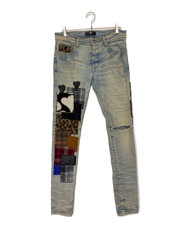 中古・古着通販】AMIRI (アミリ) パッチワークダメージ加工デニムパンツ インディゴ サイズ:30｜ブランド・古着通販  トレファク公式【TREFAC FASHION】スマホサイト