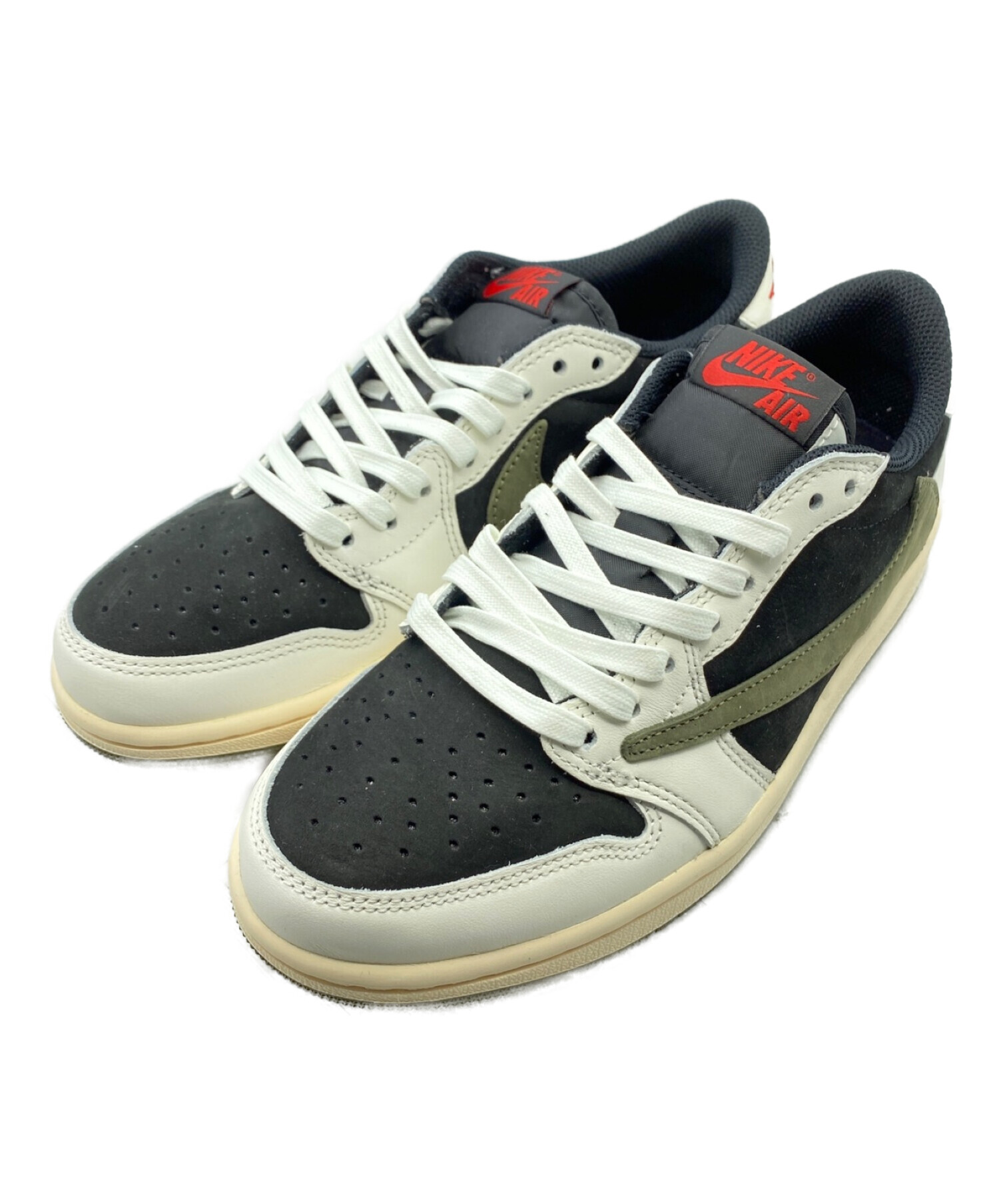 NIKE (ナイキ) Travis Scott (トラヴィス スコット) AIR JORDAN 1 RETRO LOW OG SP  アイボリー×ブラック サイズ:24.5cm（US6.5） 未使用品