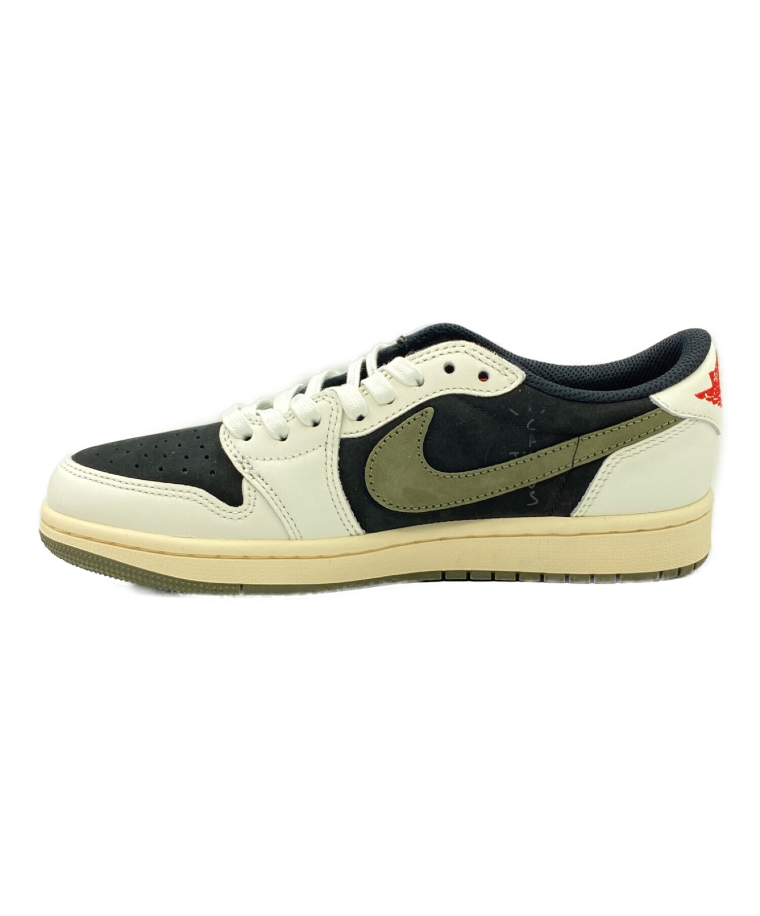 NIKE (ナイキ) Travis Scott (トラヴィス スコット) AIR JORDAN 1 RETRO LOW OG SP  アイボリー×ブラック サイズ:24.5cm（US6.5） 未使用品