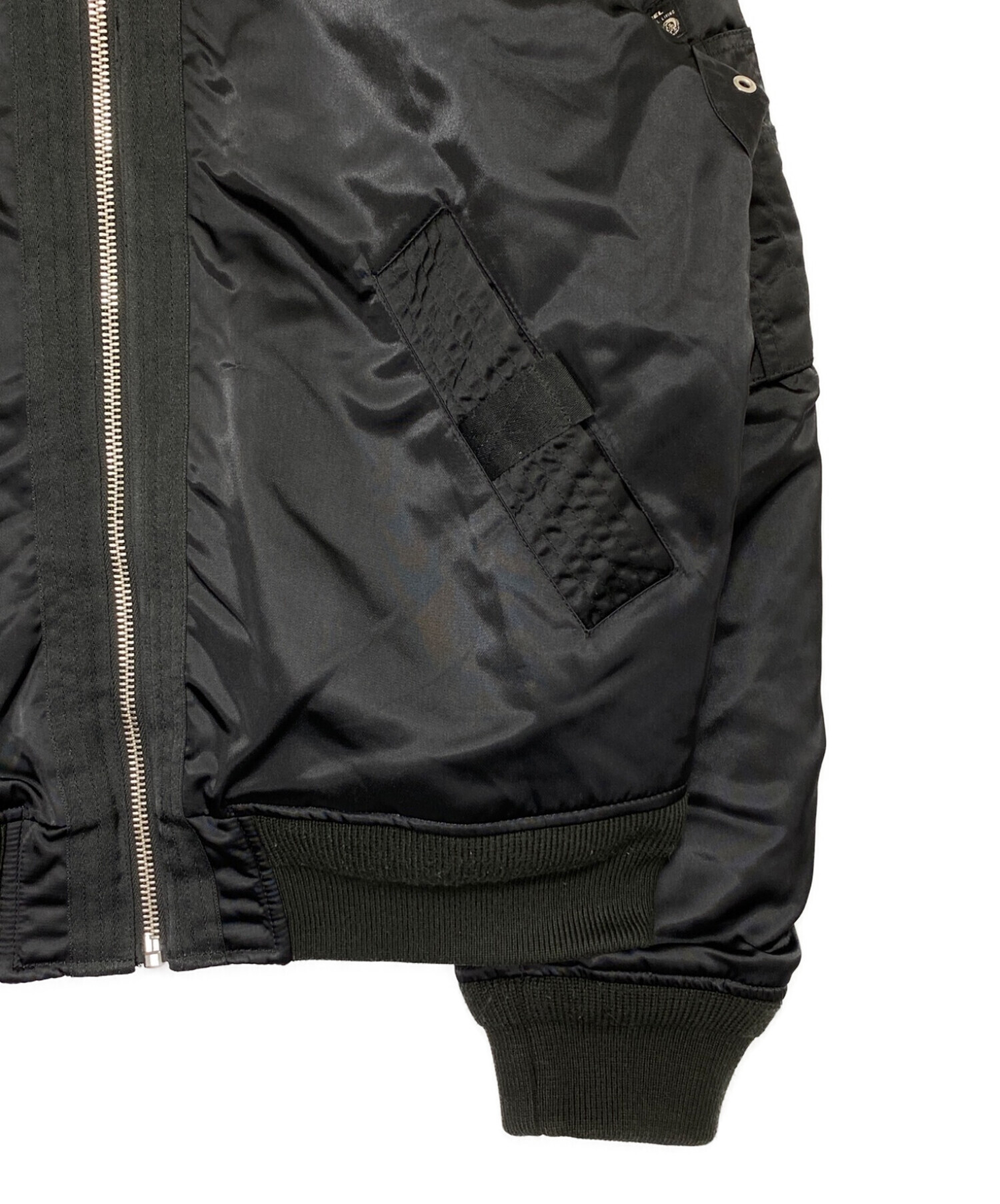 DIESEL (ディーゼル) MA-1ジャケット ブラック サイズ:XL